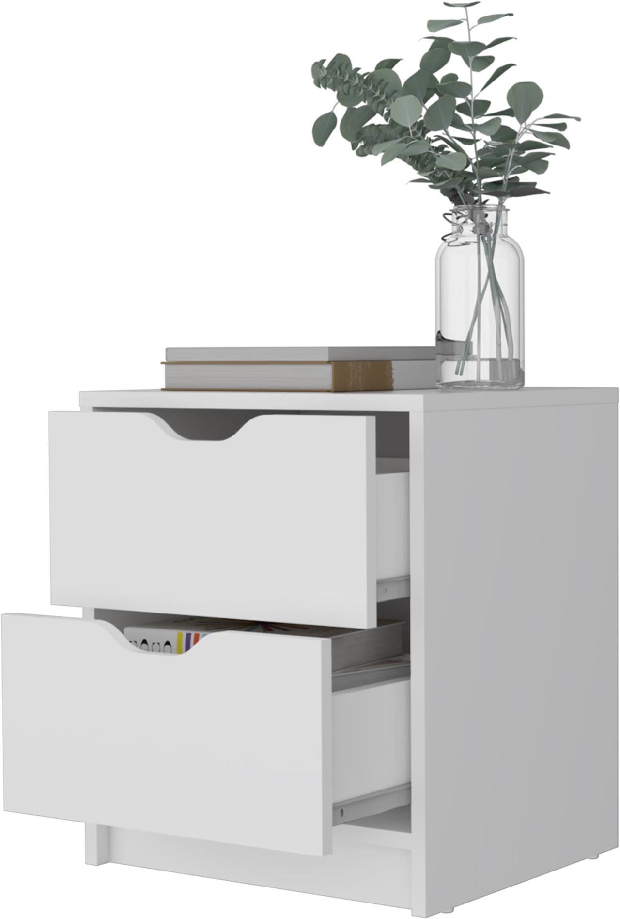 Alt view image 6 of 7 - Dillon 2 Drawers Nightstand, Bedside Table with Storage