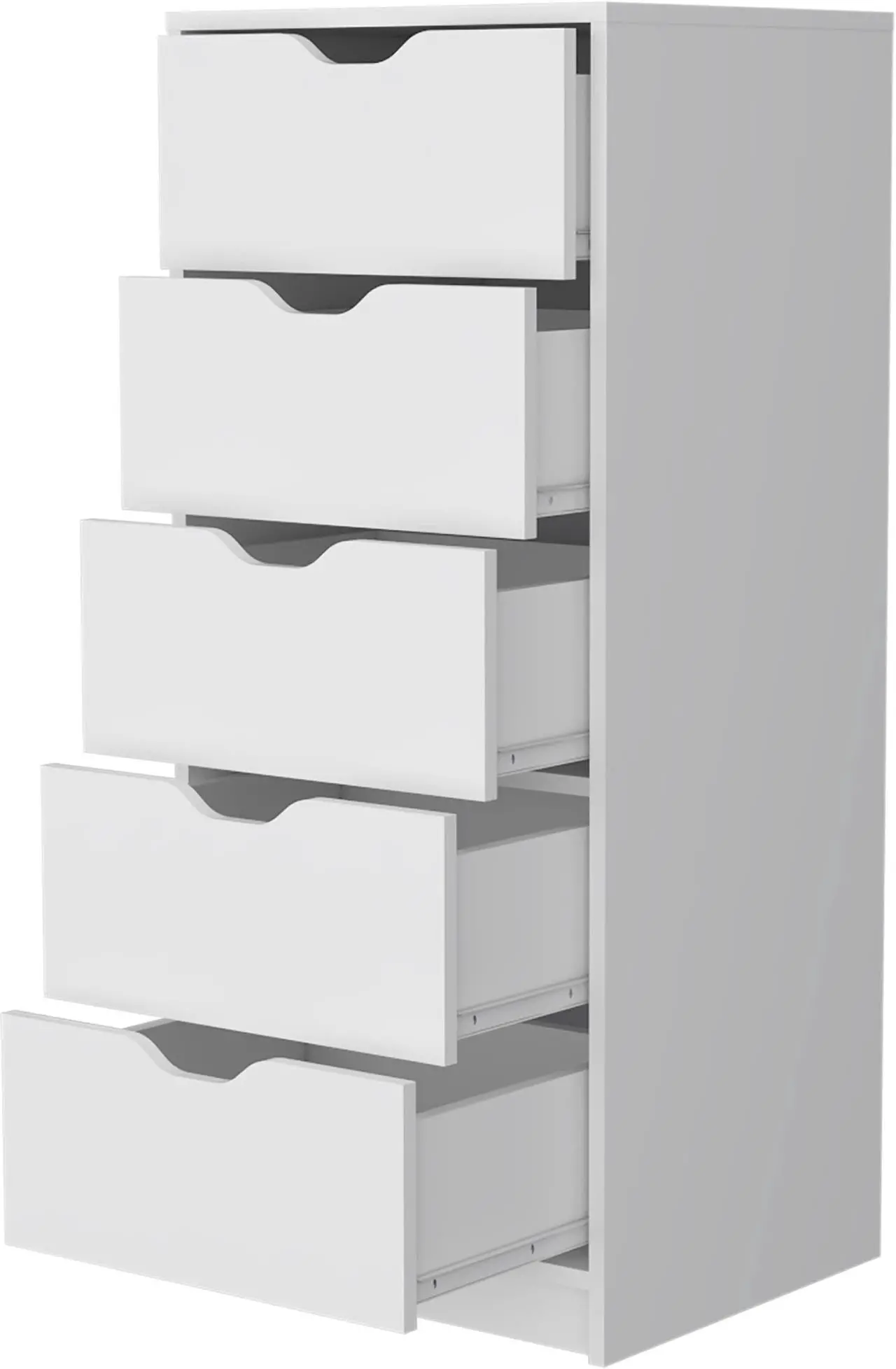 Alt view image 2 of 7 - Dillon 5 Narrow Drawer Dresser, Tall Chest of Drawers