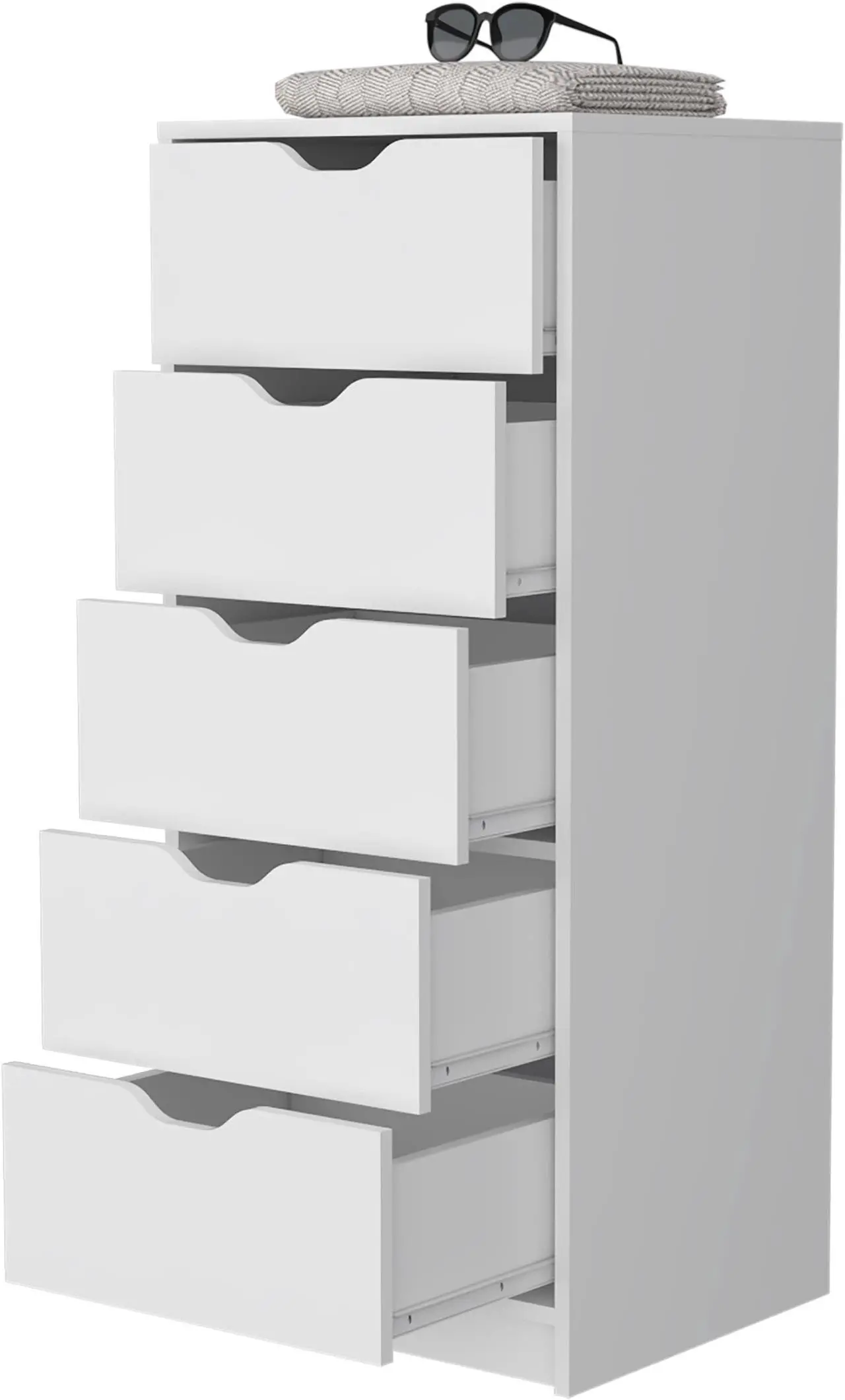 Alt view image 6 of 7 - Dillon 5 Narrow Drawer Dresser, Tall Chest of Drawers