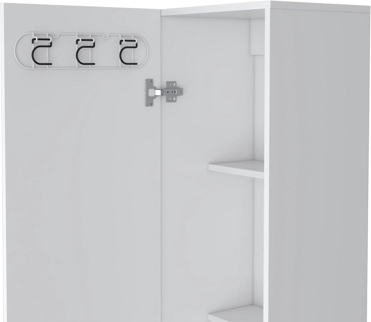 Alt view image 6 of 7 - Clarno Tall Storage Cabinet, Single Door with Broom Hangers