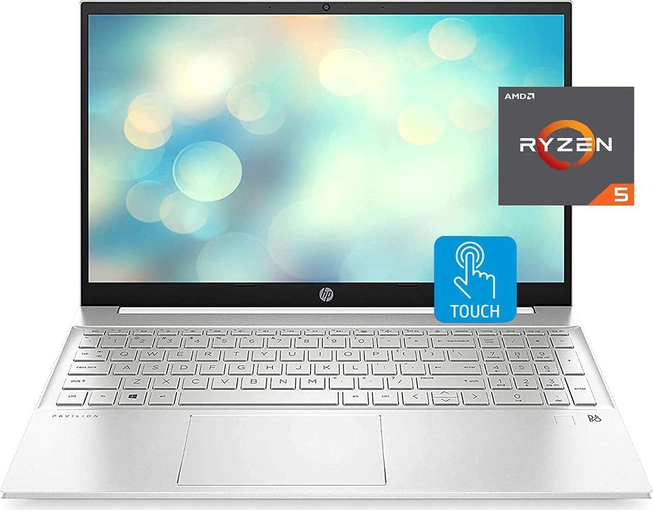 Main image of HP 2021 Pavilion Laptop, 15.6" FHD Touchscreen, AMD Ryzen 5 5500U Processor 2.1GHz to 4.0GHz, 16GB RAM, 512GB SSD, Webcam, B&O Audio, WiFi 6, Bluetooth, Backlit Keyboard, Numeric Keypad, Win 10 Home