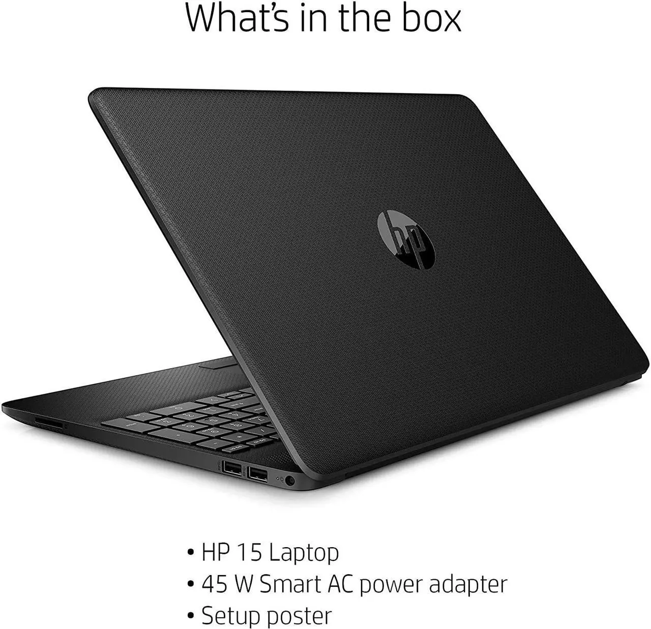 Alt view image 6 of 7 - 2021 HP Notebook 15 Laptop, 15.6" Full HD Screen, Intel Celeron N4020 Processor, 16GB DDR4 Memory, 1TB SSD, Webcam, Type-C, RJ-45, HDMI, Windows 10 Home, Black