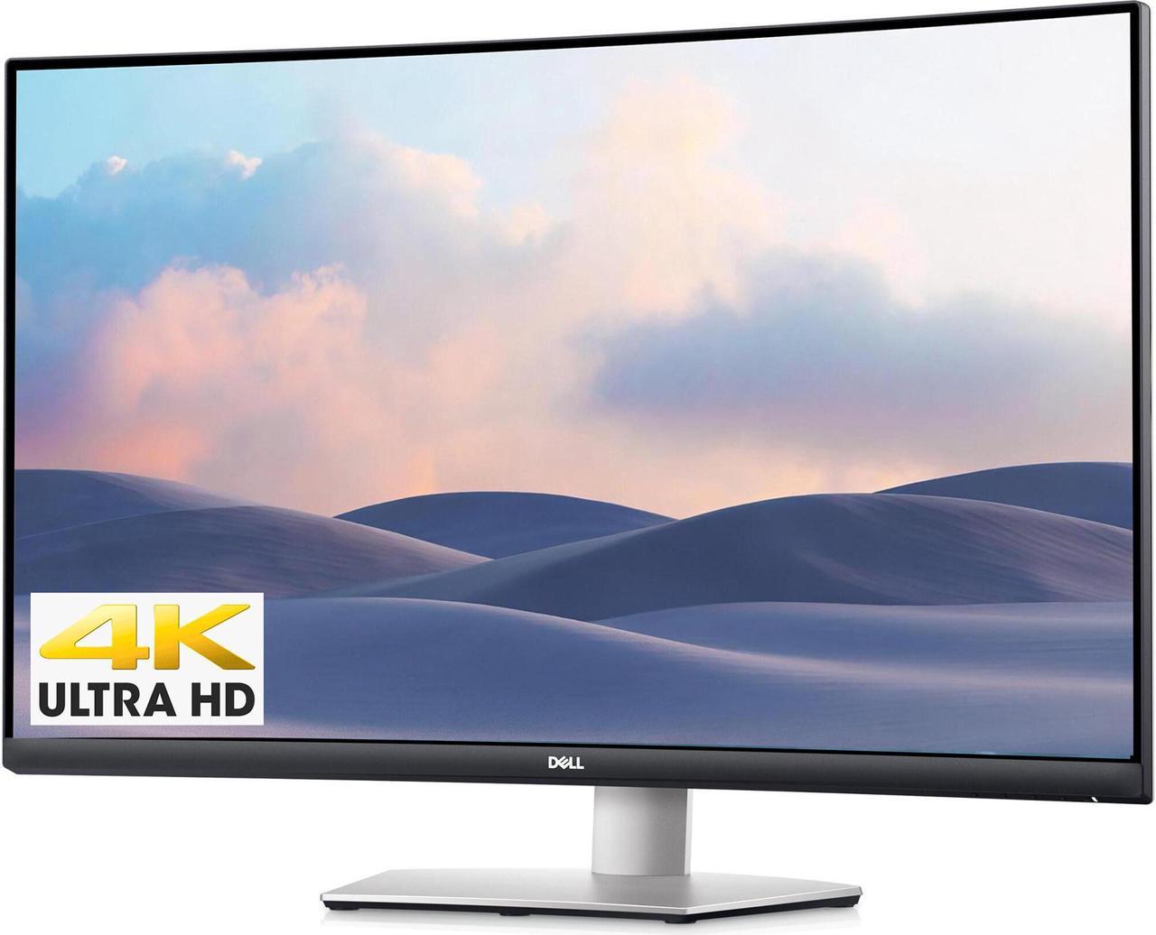 Dell S3221QS 32" Curved 4K UHD, VA Ultra-Thin Bezel Monitor, 1.07 billion Colors, Tilt Adjustments, AMD FreeSync, HDMI, DisplayPort, Audio line-out port, Built in Speakers, VESA Certified