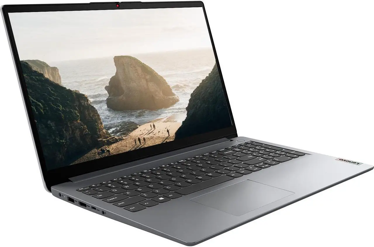 Alt view image 2 of 6 - Lenovo Ideapad 1 Laptop, 15.6" HD Display, AMD Athlon Silver 3050U Processor, 20GB RAM, 1TB PCIe SSD + 128GB eMMC, Webcam, HDMI, USB Type-C, Wi-Fi 6, SD Card Reader, Windows 11 Home, Grey