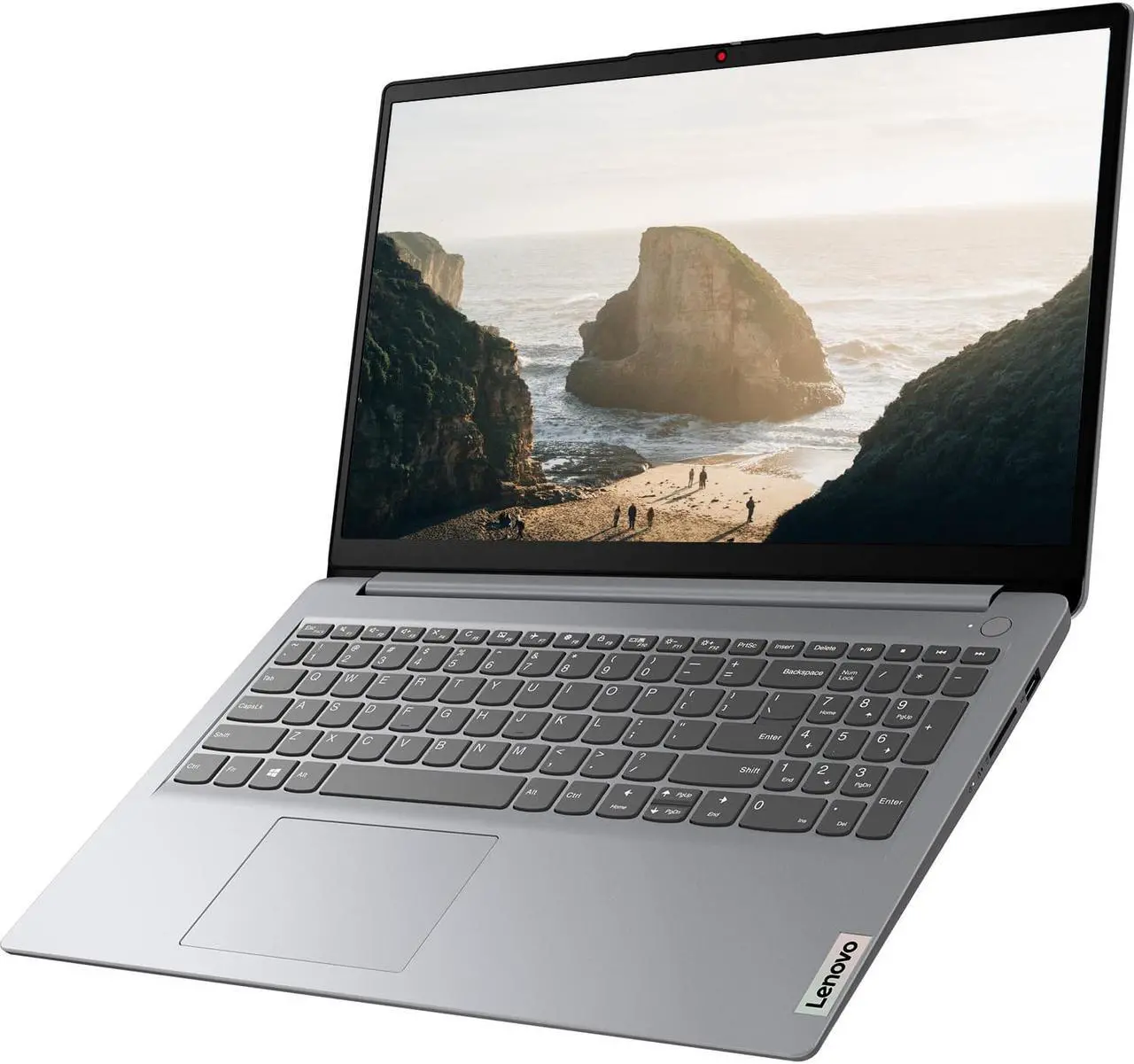 Alt view image 3 of 6 - Lenovo Ideapad 1 Laptop, 15.6" HD Display, AMD Athlon Silver 3050U Processor, 20GB RAM, 1TB PCIe SSD + 128GB eMMC, Webcam, HDMI, USB Type-C, Wi-Fi 6, SD Card Reader, Windows 11 Home, Grey