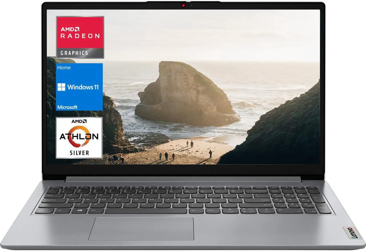 Main image of Lenovo Ideapad 1 Laptop, 15.6" HD Display, AMD Athlon Silver 3050U Processor, 20GB RAM, 1TB PCIe SSD + 128GB eMMC, Webcam, HDMI, USB Type-C, Wi-Fi 6, SD Card Reader, Windows 11 Home, Grey