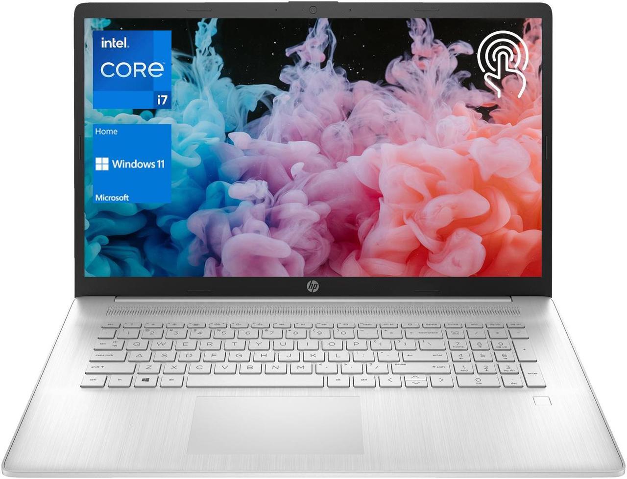 Main image of HP Essential Laptop, 17.3" HD+ Touchscreen, 13th Gen Intel Core i7-1355U, 32GB RAM, 1TB PCIe SSD, Webcam, Backlit KB, FP Reader, HDMI, Wi-Fi 6, Windows 11 Home, Silver