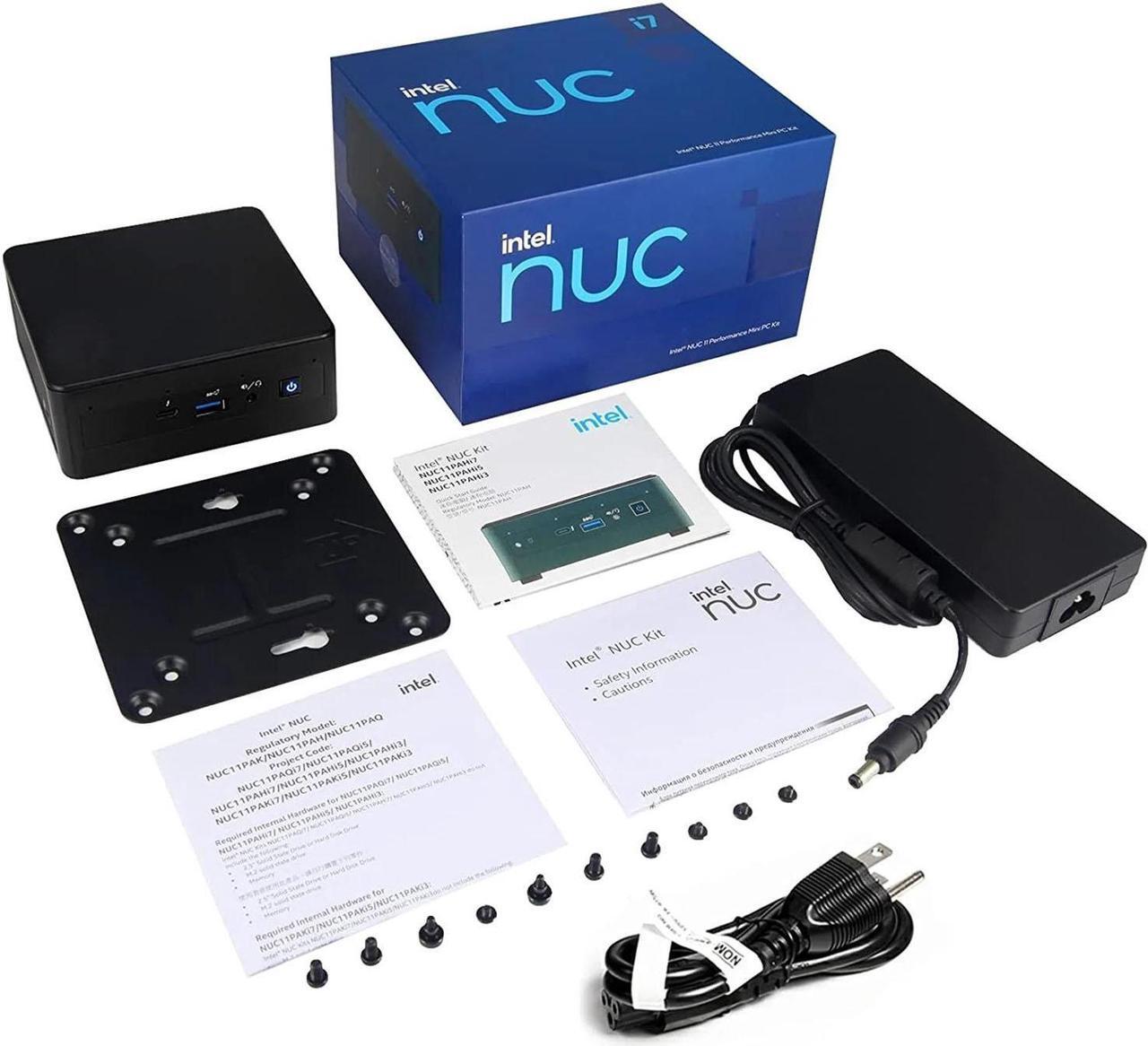 Alt view image 4 of 7 - Intel NUC 11 Business Mini PC Performance Kit, Intel Core i7-1165G7, 64GB RAM, 2TB PCIe M.2 SSD + 2TB HDD, Wi-Fi 6, HDMI, RJ45, MiniDP, Windows 11 Pro