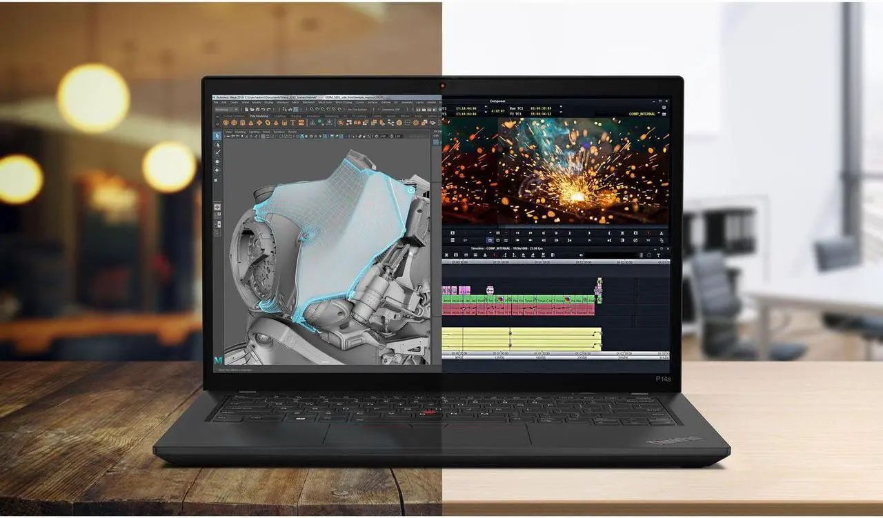 Alt view image 4 of 7 - Lenovo ThinkPad P14s Gen 3 Mobile Workstation, 14" FHD+ Touchscreen, Intel i7-1260P, 16GB RAM, 2TB SSD, IR Camera, HDMI, Backlit Keyboard, Fingerprint Reader, Wi-Fi 6, Winodws 11 Pro