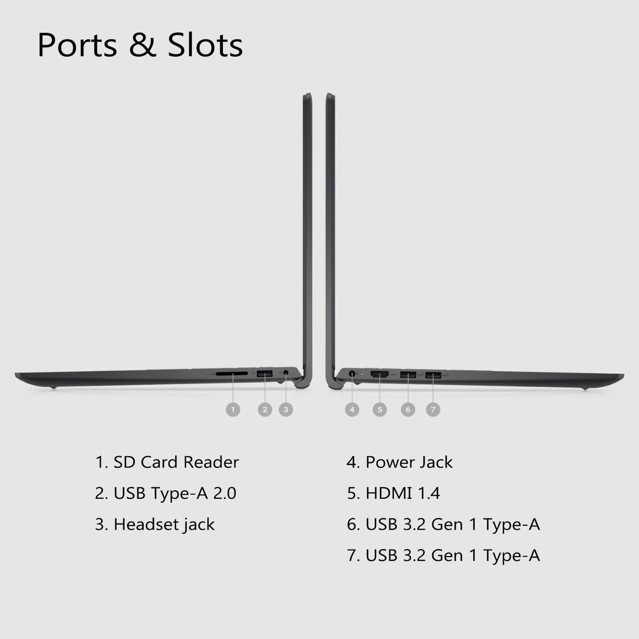 Alt view image 5 of 6 - Dell Inspiron 3000 Series 3520 Laptop, 15.6" FHD Touchscreen, Intel Core i5-1155G7, 32GB DDR4 RAM, 2TB PCIe SSD, Webcam, SD Card Reader, Wi-Fi, Windows 11 Home, Black