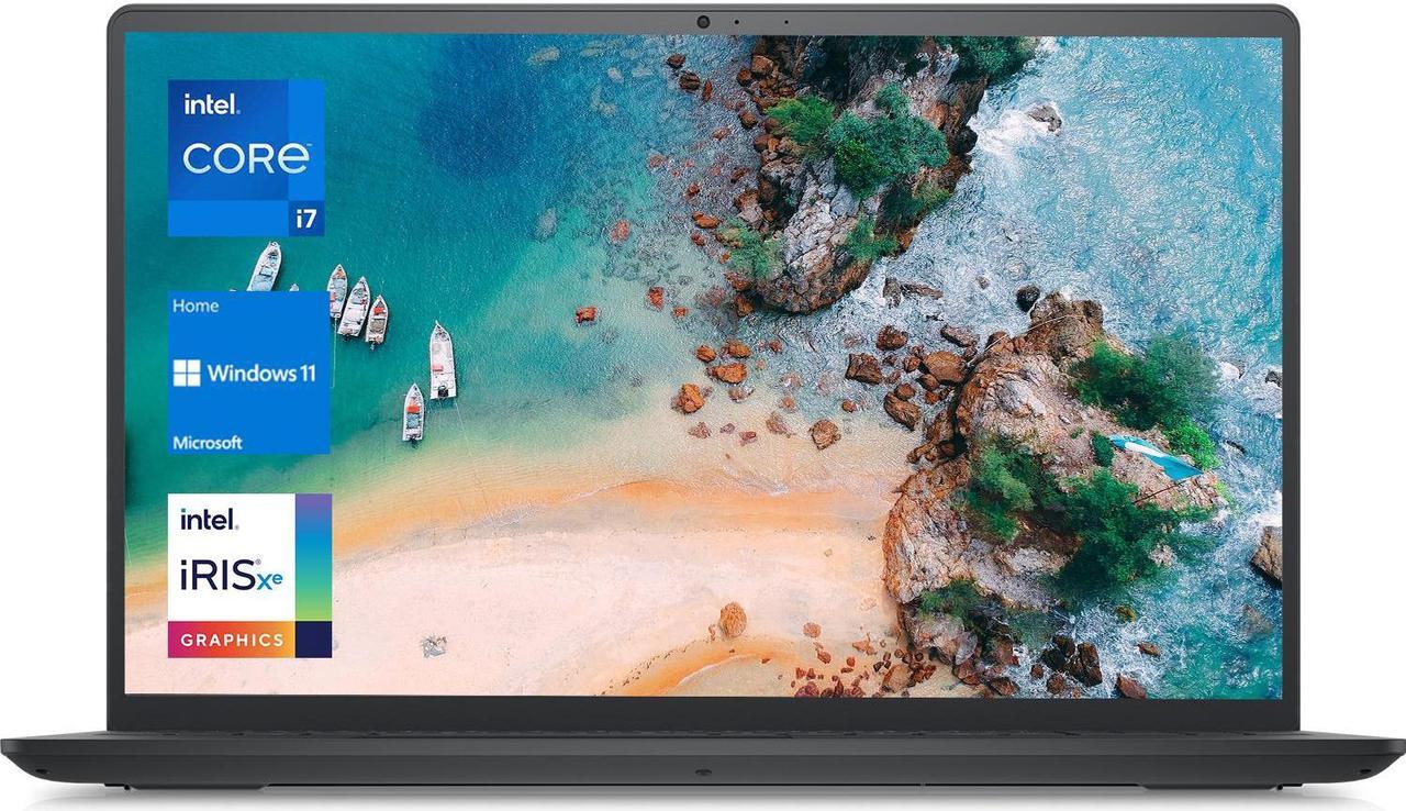 Main image of Dell Inspiron 3520 15.6" FHD Laptop, Intel Core i7-1255U Processor, 16GB RAM, 2TB SSD, Webcam, HDMI, SD-Card Slot, Wi-Fi 6, Windows 11 Home, Black