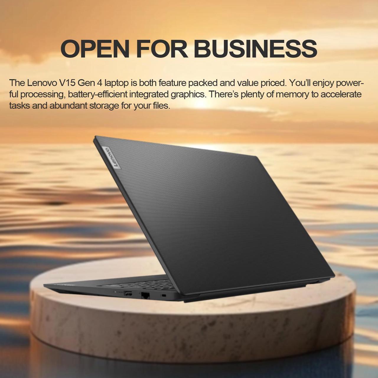 Alt view image 4 of 5 - Lenovo V15 Gen 4 Business Laptop, 15.6" FHD Display, AMD Ryzen 5 5500U, 16GB RAM, 1TB SSD, Webcam, HDMI, RJ-45, Wi-Fi 6, Windows 11 Pro, Black