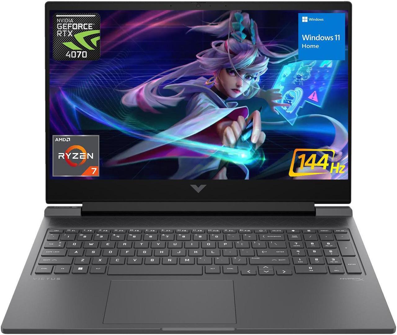 Main image of HP Newest Victus Extreme Gaming Laptop, 16.1" FHD 144Hz, AMD Ryzen 7 8845HS (Beats i7-1355U), NVIDIA GeForce RTX 4070, 64GB DDR5 RAM, 2TB SSD, HDMI, RGB Backlit KB, Wi-Fi 6, Windows 11 Home, Silver