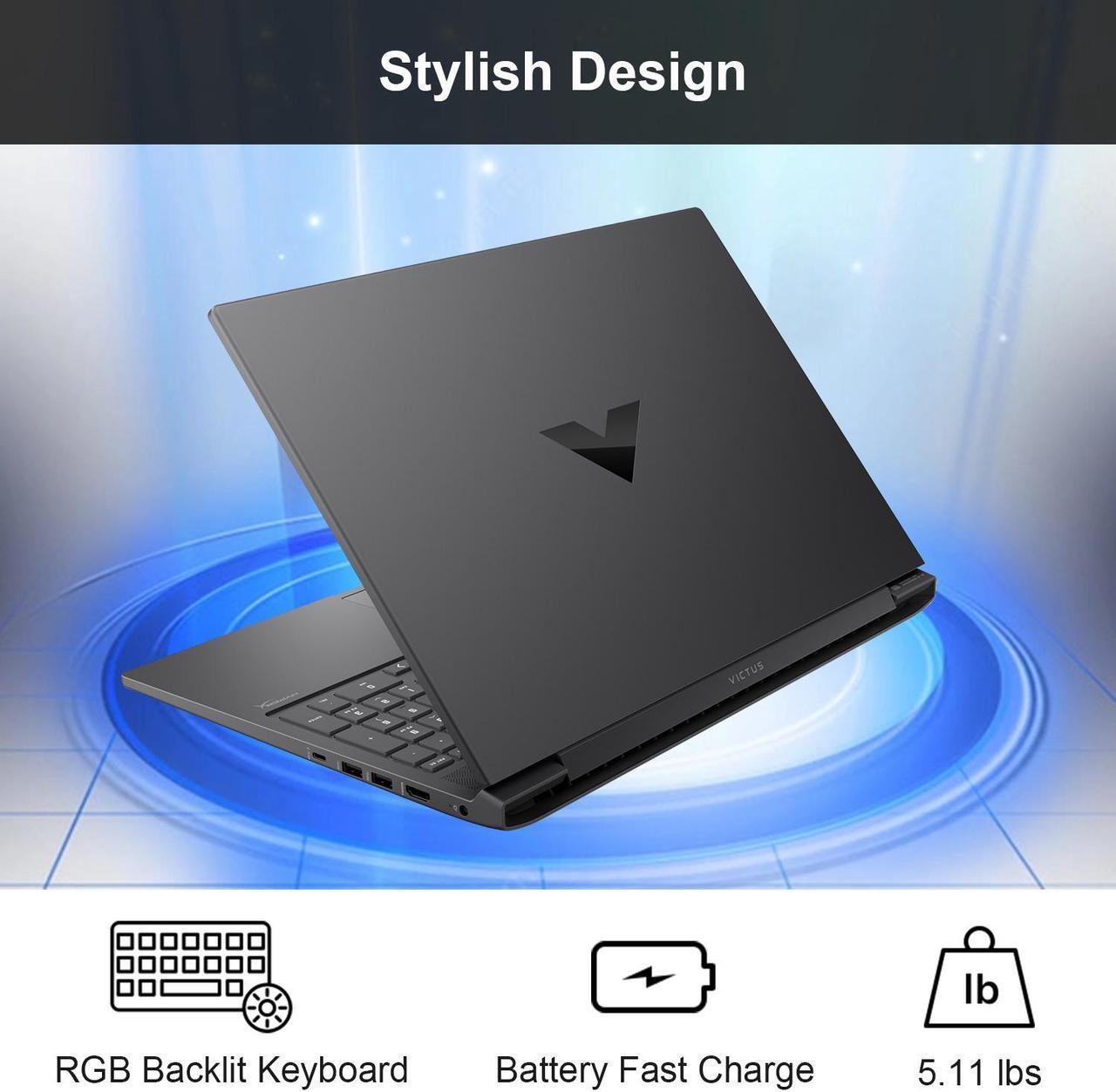 Alt view image 5 of 5 - HP Newest Victus Extreme Gaming Laptop, 16.1" FHD 144Hz, AMD Ryzen 7 8845HS (Beats i7-1355U), NVIDIA GeForce RTX 4070, 64GB DDR5 RAM, 2TB SSD, HDMI, RGB Backlit KB, Wi-Fi 6, Windows 11 Home, Silver