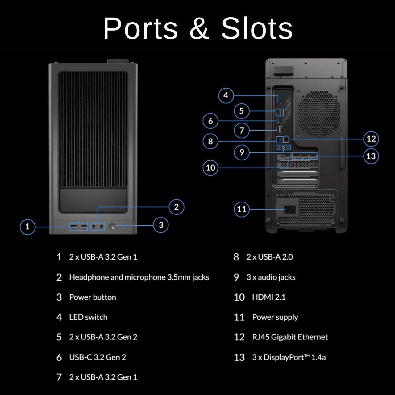 Alt view image 5 of 6 - Lenovo Legion T5 Gaming Desktop, AMD Ryzen 7 7700, NVIDIA GeForce RTX 4070 Super, 32GB DDR5 RAM, 2TB SSD, Wired KB & Mouse, DP Port, HDMI, RJ45, Wi-Fi 6, Windows 11 Home