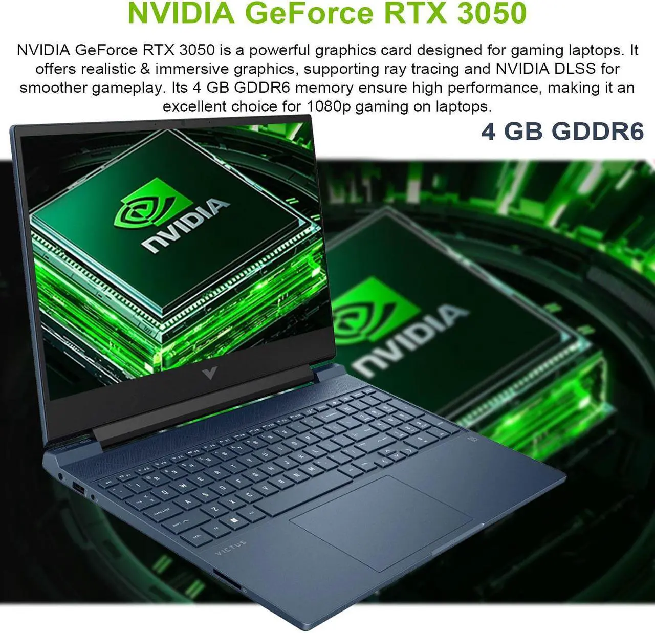 Alt view image 2 of 7 - HP Victus 15.6 i5 Premium Gaming Laptop, 15.6" FHD 144Hz, Intel Core i5-12450H, NVIDIA GeForce RTX 3050, 64GB RAM, 1TB SSD, Backlit KB, Touchpad, Webcam, SD Card Reader, HDMI, Wi-Fi 6, W11 P, Blue
