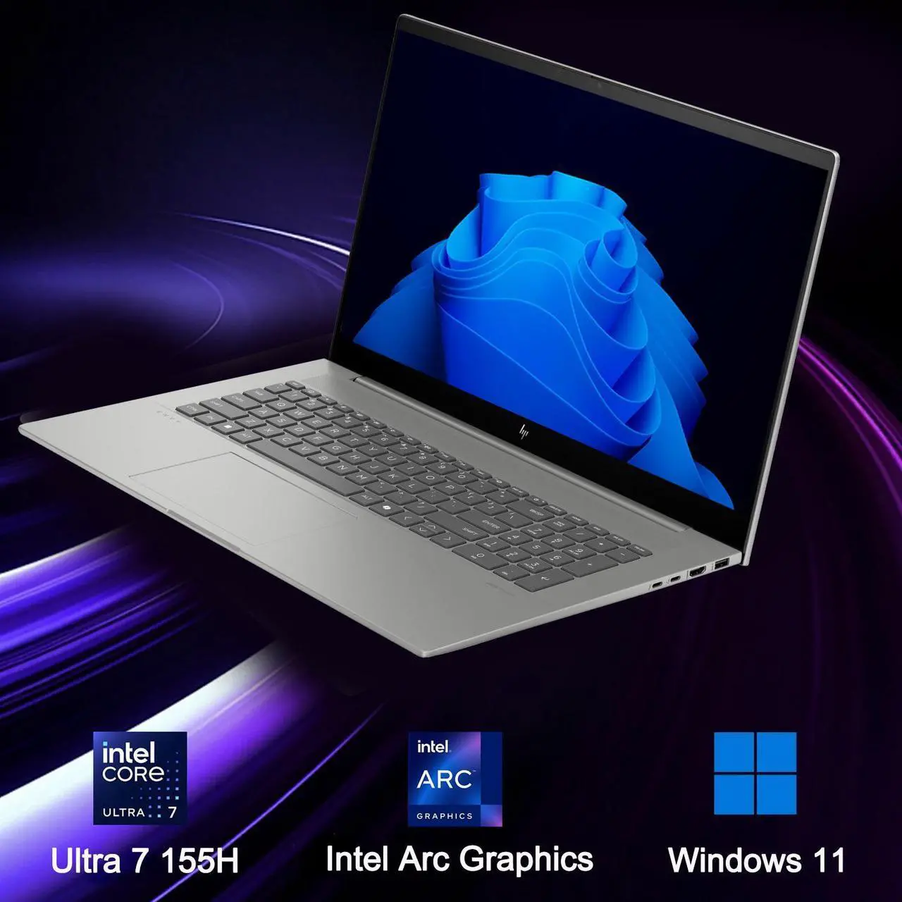 Alt view image 4 of 6 - HP Envy Daily Traditional Laptop, 17.3" FHD Touchscreen, Intel Core Ultra 7 155H, 16GB DDR5 RAM, 1TB SSD, Backlit Keyboard, HDMI, Wi-Fi 7, Windows 11 Home