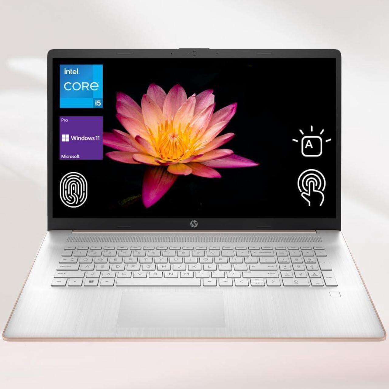 Main image of HP 2023 17t Business Professional Rose Gold Laptop, 17.3" HD+ Touchscreen, Intel Core i5-1334U, 32GB RAM, 1TB SSD, Webcam, FP Reader, Backlit KB, HDMI, Wi-Fi 6, Windows 11 Pro