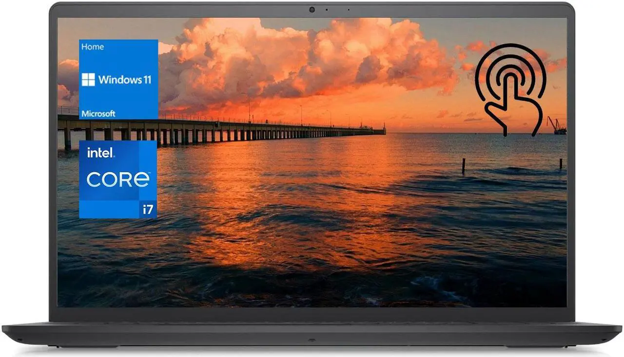 Main image of Dell Inspiron 3520 Daily Traditional Laptop, 15.6" FHD Touchscreen, Intel Core i7-1255U, 32GB RAM, 1TB SSD, Numeric KP, HDMI, Wi-Fi, Windows 11 Home, Black