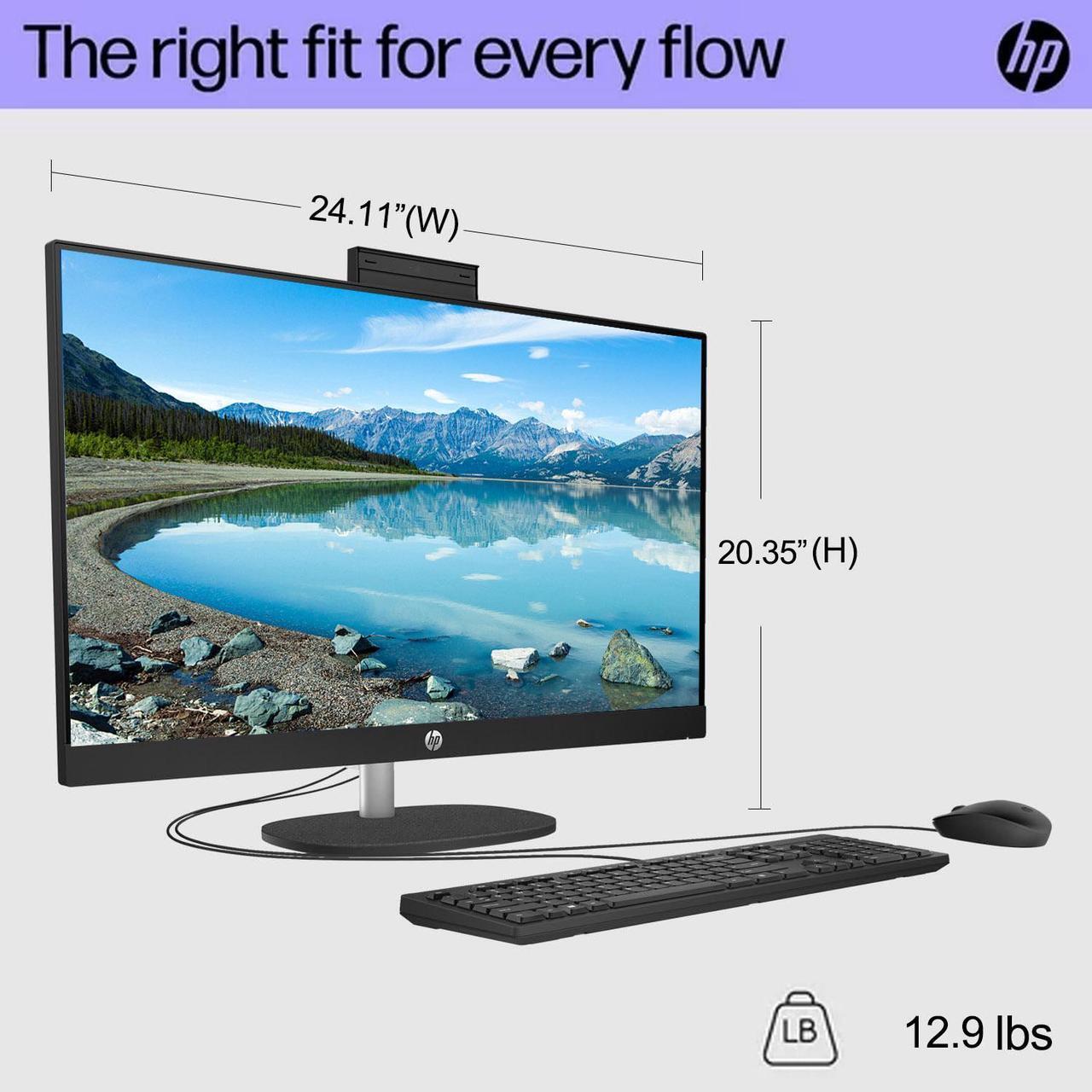 Alt view image 2 of 6 - HP Essential Daily Business All-in-One, 27" FHD Touchscreen, Intel Ultra 7 155U (Beats Intel i7 1355U), 32GB DDR5 RAM, 2TB SSD, RJ45, Wi-Fi 6, Windows 11 Pro