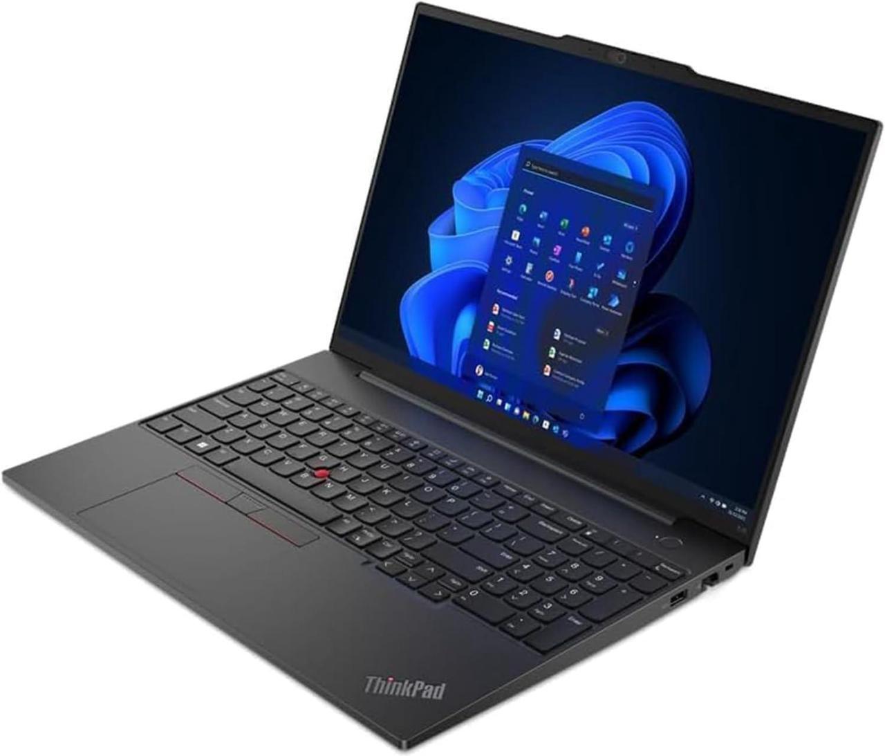 Alt view image 3 of 7 - Lenovo ThinkPad E16 Business Laptop, 16" WUXGA Display, AMD Ryzen 5 7530U (Beat i7-1165G7), 40GB RAM, 1TB PCIe SSD, Webcam, HDMI, RJ-45, Fingerprint Reader, Wi-Fi 6, Windows 11 Pro, Black