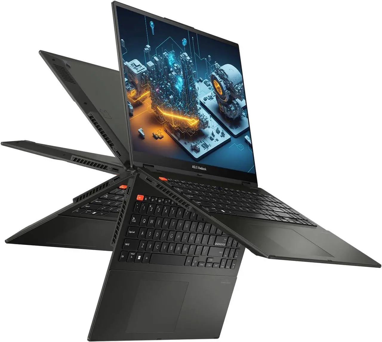 Alt view image 4 of 6 - ASUS Vivobook S 16 Flip 2-in-1 Laptop, 16" WUXGA Touchscreen, Intel Core i9-13900H, 32GB SSD, 1TB SSD, IR Camera, HDMI, Wi-Fi 6, Windows 11 Pro, Midnight Black