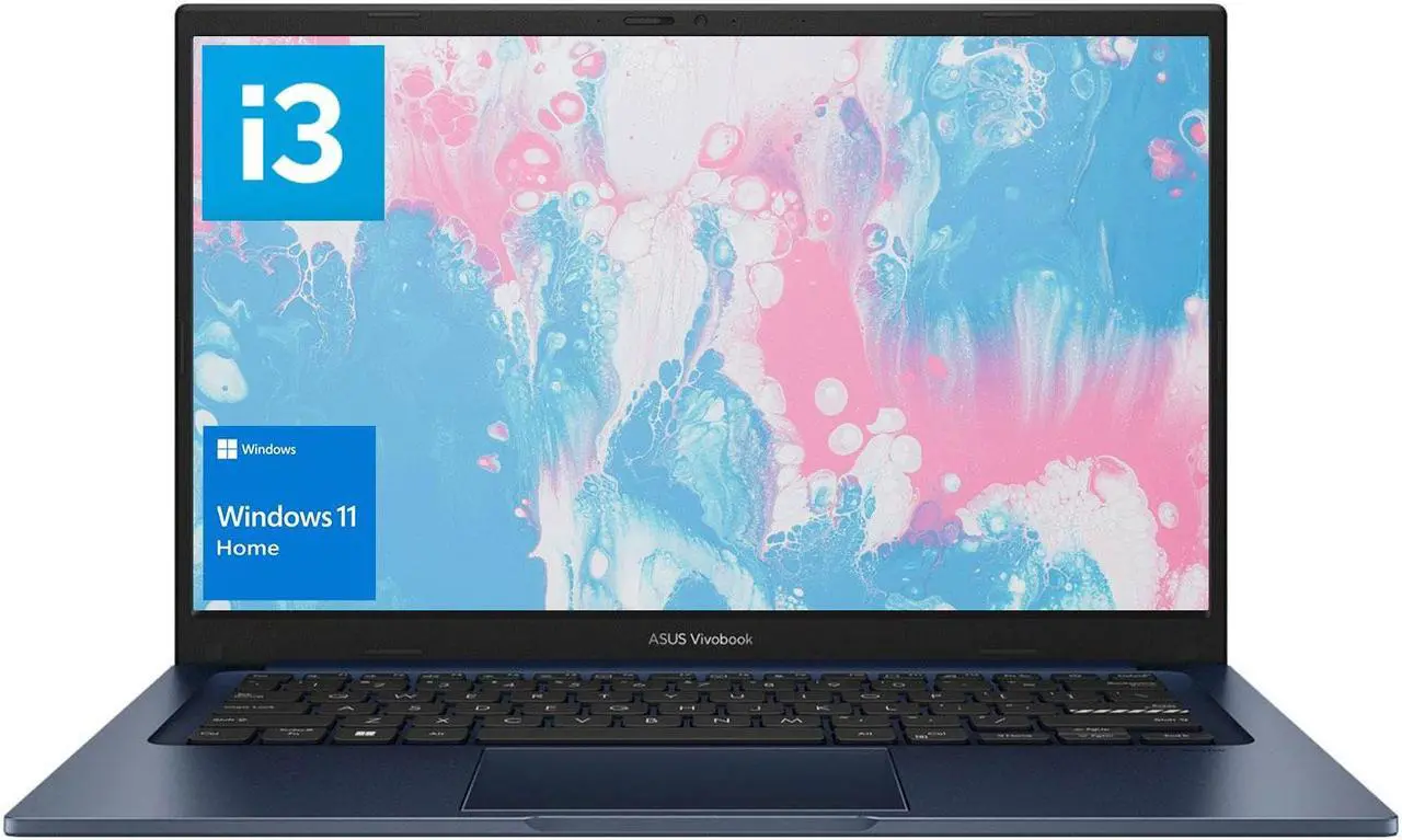 Main image of ASUS Vivobook Laptop, 14" FHD Display, i3-1215U, 16GB RAM, 2TB SSD, Wi-Fi 6, HDMI, Webcam, Touchpad, Windows 11 Home, Blue