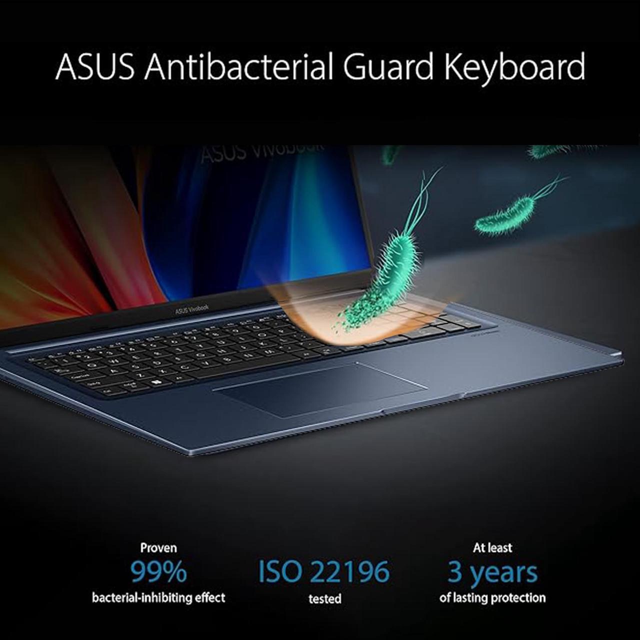 Alt view image 3 of 7 - ASUS Newest Vivobook 17 Business Laptop, 17.3'' FHD Display, 12th Gen Intel Core i3-1215U, 8GB RAM,512GB SSD, HDMI, Webcam, Wi-Fi, Windows 11 Pro, Blue