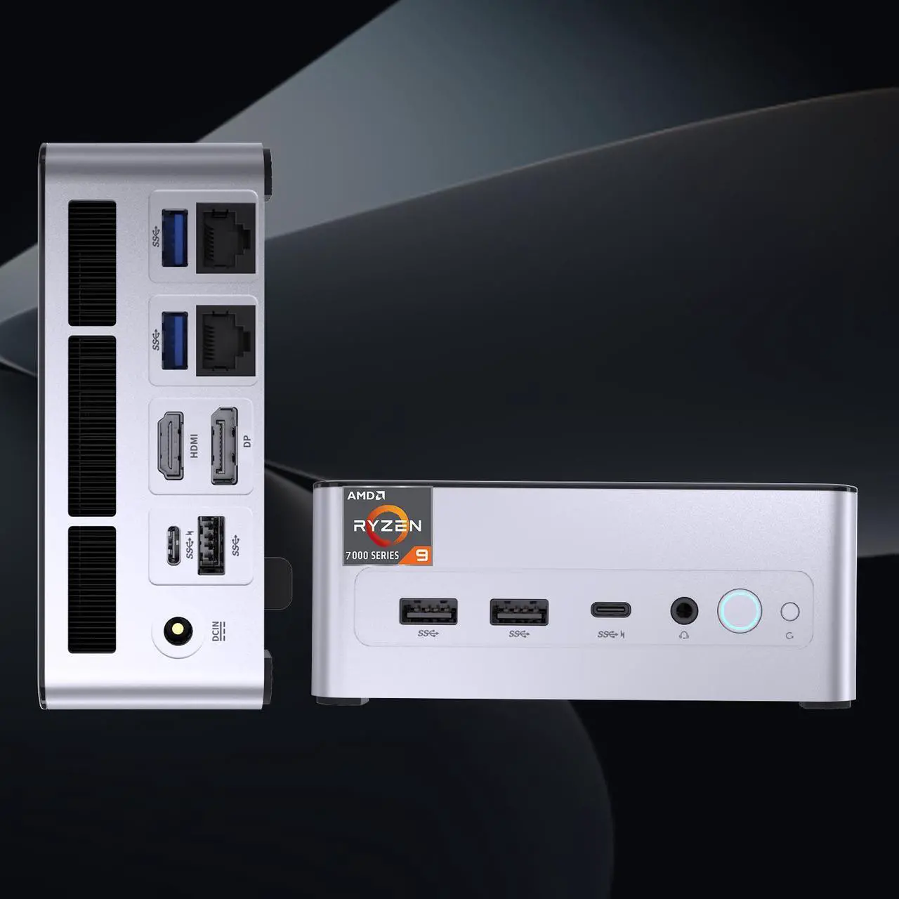 Main image of Machcreator Business Mini Desktop, AMD 12-Core Ryzen 9 7940HS, AMD Ryzen AI with Radeon 780M, 16GB DDR5 RAM, 512GB SSD, Support 2-Monitor 4K, HDMI, DP, Type-C, RJ-45, Wi-Fi 6, W11 Pro