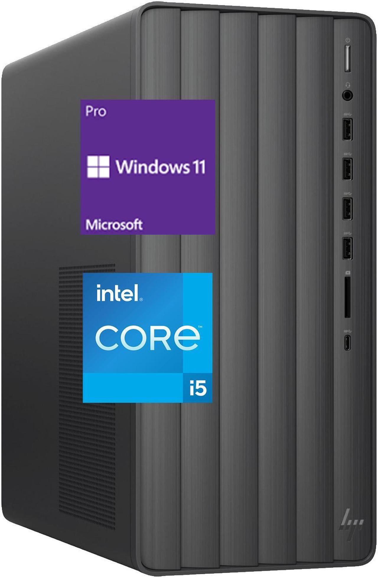 Alt view image 2 of 7 - HP Newest Envy Intel i5 Tower Desktop, Intel i5-14400 (Beats Intel i7-13650HX), Intel UHD Graphics, 16GB RAM, 1TB SSD, with External 512GB SSD Bundle, Wi-Fi 6, RJ45, Windows 11 Home, Black