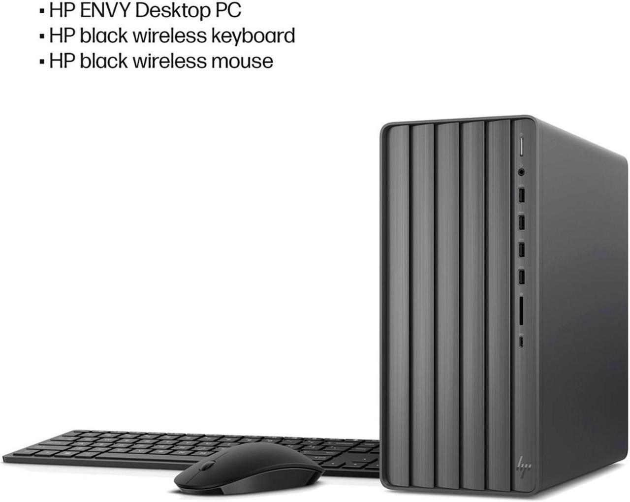 Alt view image 5 of 7 - HP Newest Envy Intel i5 Tower Desktop, Intel i5-14400 (Beats Intel i7-13650HX), Intel UHD Graphics, 16GB RAM, 1TB SSD, with External 512GB SSD Bundle, Wi-Fi 6, RJ45, Windows 11 Home, Black