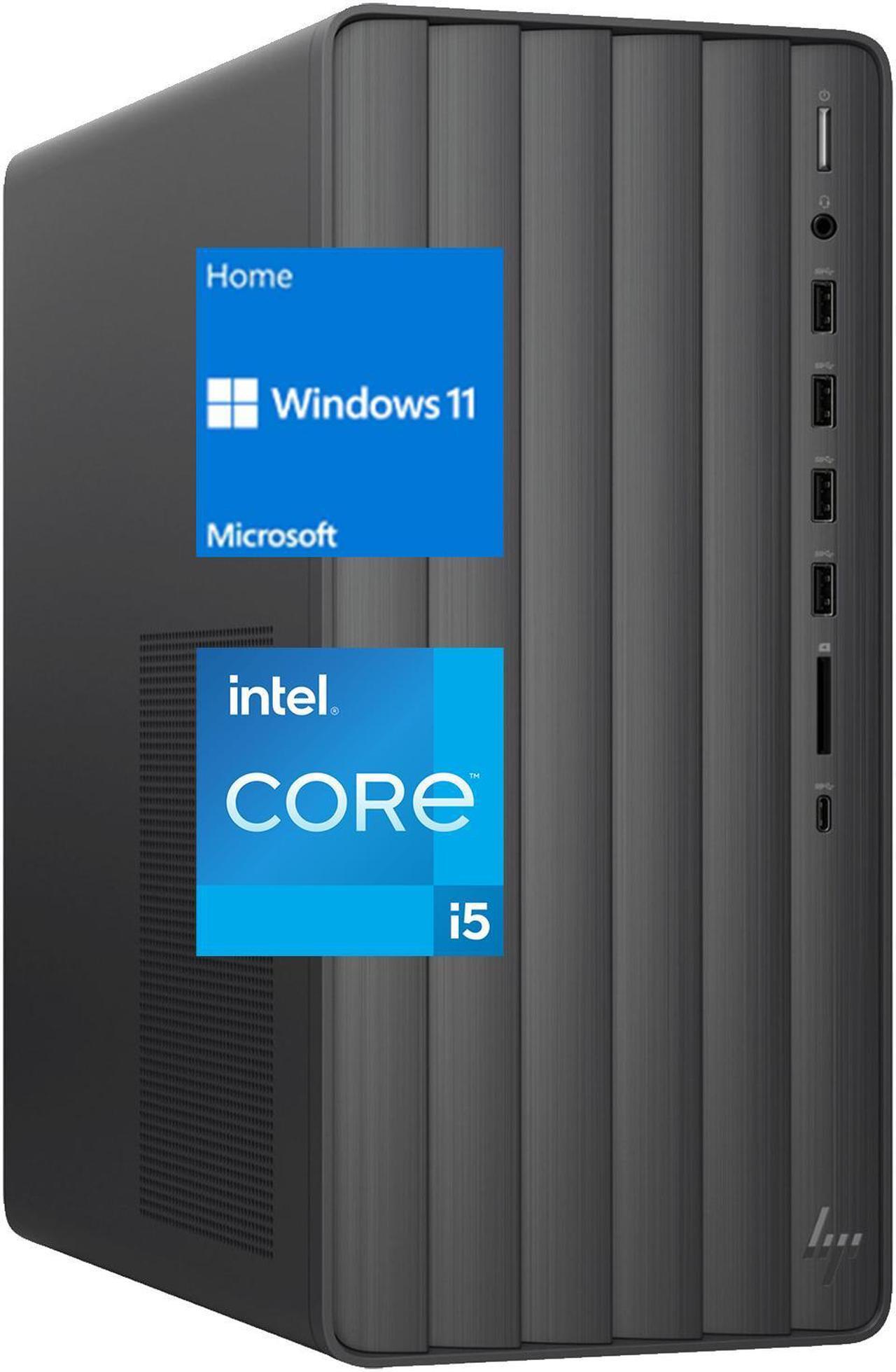 Main image of HP Newest Envy Intel i5 Tower Desktop, Intel i5-14400 (Beats Intel i7-13650HX), Intel UHD Graphics, 16GB RAM, 1TB SSD, with External 512GB SSD Bundle, Wi-Fi 6, RJ45, Windows 11 Home, Black