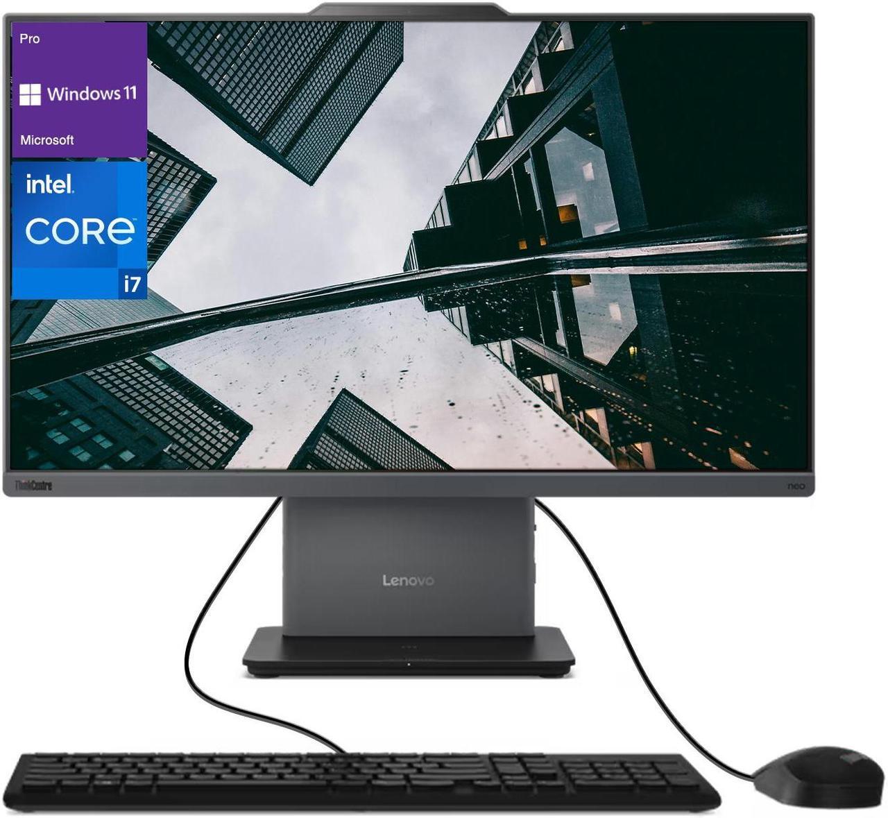 Main image of Lenovo ThinkCentre Neo 50a Business All-in-One, 23.8" FHD Anti-Glare Display, Intel Core i7-13620H, 16GB DDR5 RAM, 512GB SSD, Wired KB & Mouse, HDMI, RJ-45, Webcam, Wi-Fi 6, Windows 11 Pro, Black
