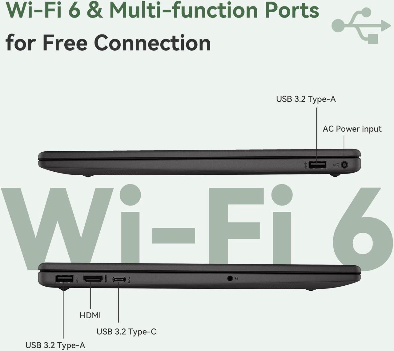 Alt view image 6 of 6 - HP Newest 255 G10 Professional Business Laptop, AMD Ryzen 7 7730U, 15.6" FHD IPS Display, 32GB RAM, 1TB PCle SSD, HDMI, Wi-Fi 6, Webcam, Windows 11 Pro, Black