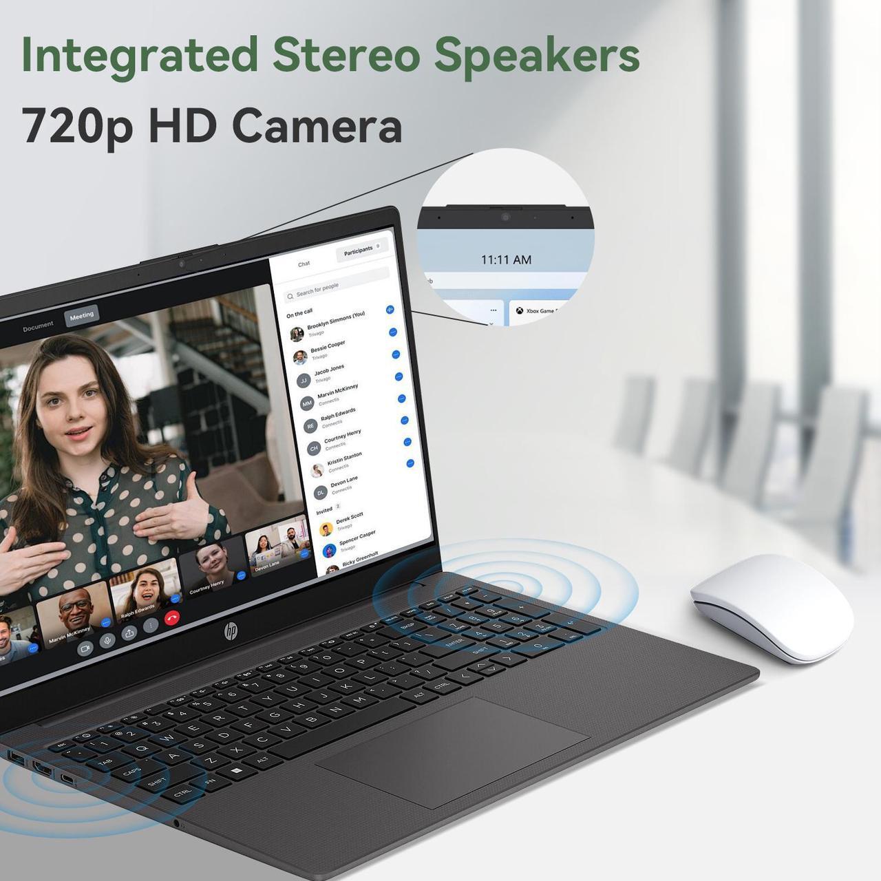 Alt view image 5 of 6 - HP Newest 255 G10 Professional Business Laptop, AMD Ryzen 7 7730U, 15.6" FHD IPS Display, 32GB RAM, 1TB PCle SSD, HDMI, Wi-Fi 6, Webcam, Windows 11 Pro, Black