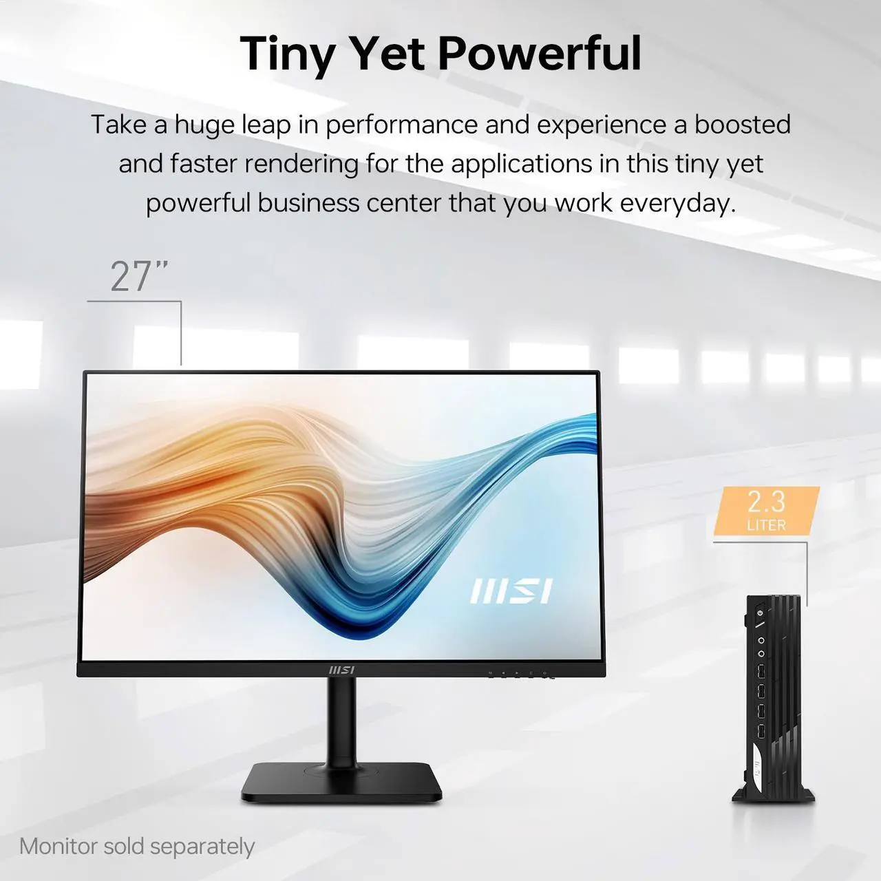 Alt view image 4 of 6 - MSI PRO DP21 Tiny Business Desktop, Intel Core i3-13100 Processor, 16GB RAM, 512GB SSD, USB A&C, HDMI, DP, Support 2-Monitor 4K, RJ-45, Wi-Fi, Wired Keyboard & Mouse, Windows 11 Pro, Black