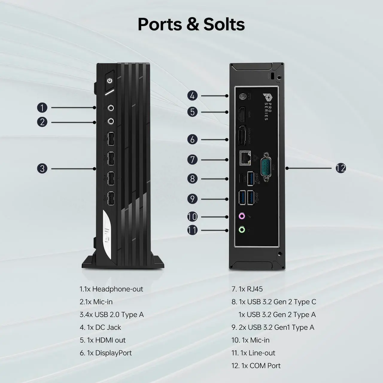 Alt view image 6 of 6 - MSI PRO DP21 Tiny Business Desktop, Intel Core i3-13100 Processor, 16GB RAM, 512GB SSD, USB A&C, HDMI, DP, Support 2-Monitor 4K, RJ-45, Wi-Fi, Wired Keyboard & Mouse, Windows 11 Pro, Black