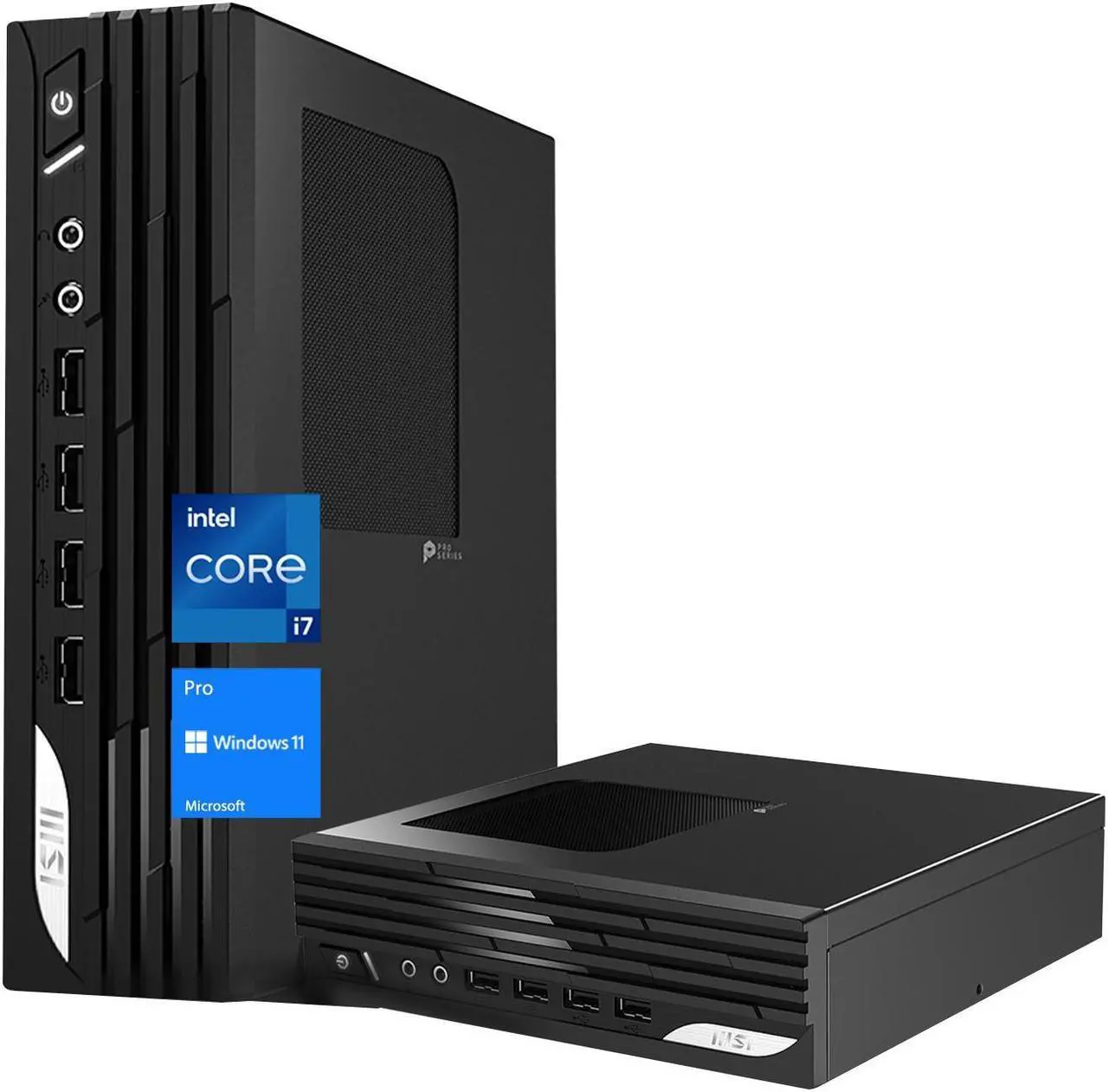 Main image of MSI PRO DP21 Business MFF Desktop, Intel Core i7-13700, 32GB RAM, 1TB SSD, Wi-Fi 6, Win 11 Pro, Black