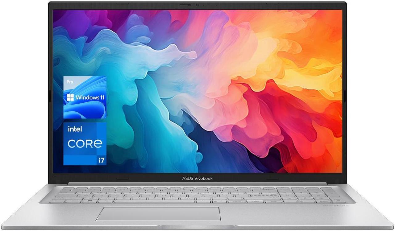 Main image of ASUS Vivbook Pro F1704 AI Business Laptop, 17.3" FHD Display, Intel i7-1355U, 40GB RAM, 1TB SSD, Backlit Numeric KB, Privacy Camera, Wi-Fi 6, Windows 11 Pro, Silver