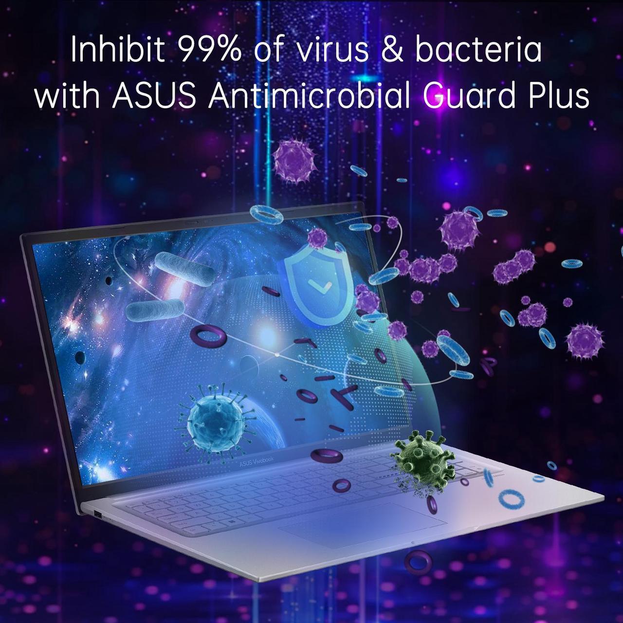 Alt view image 4 of 7 - ASUS Vivbook F1704 AI Premium Laptop, 17.3" FHD Display, Intel Core i7-1355U, 24GB RAM, 1TB SSD, Backlit Numeric KB, Privacy Camera, Windows 11 Home, Silver