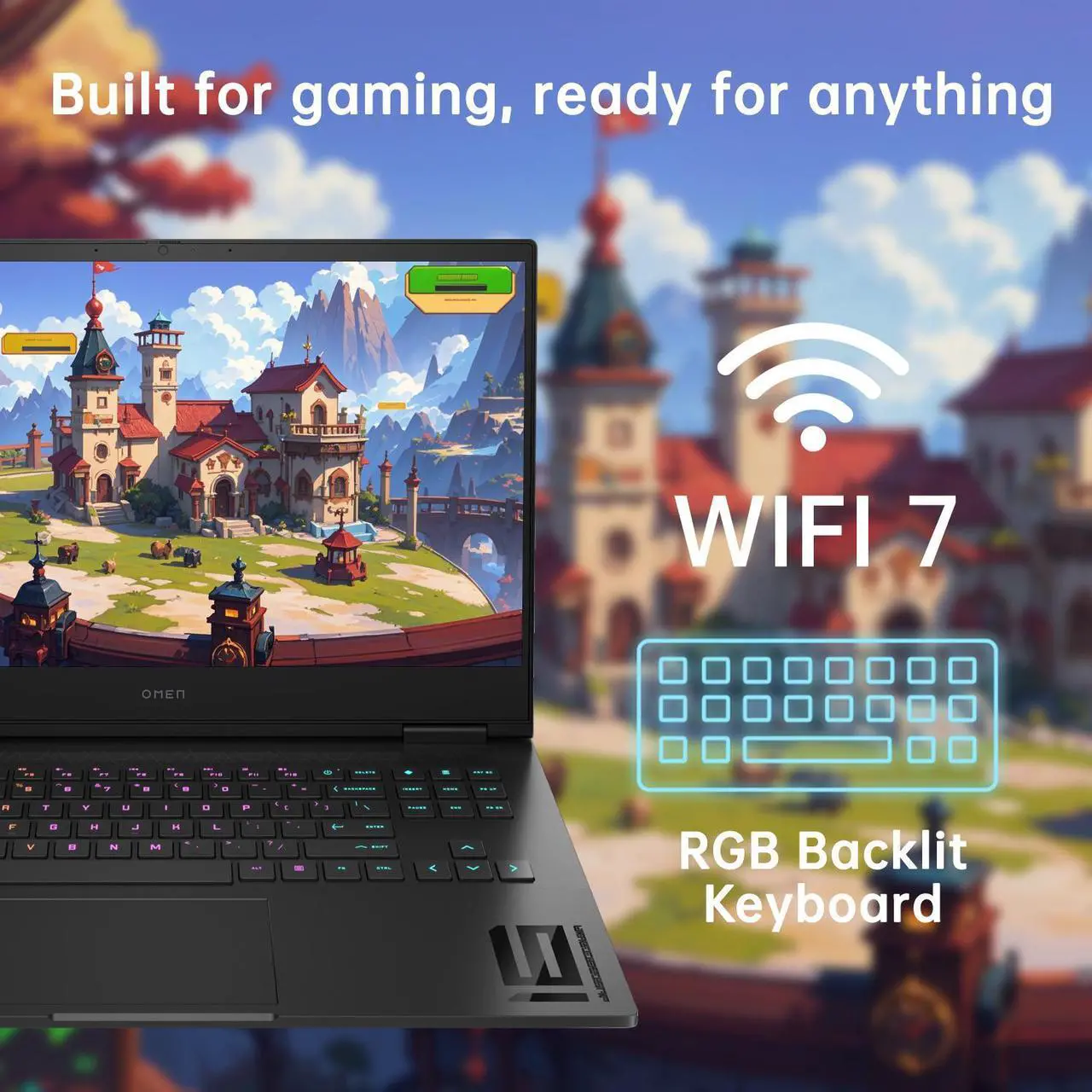 Alt view image 5 of 6 - HP Omen 16.1" i9 RTX 4070 Premium Gaming Laptop, FHD 165Hz IPS Display, Intel i9-14900HX, NVIDIA GeForce RTX 4070, 64GB DDR5 RAM, 2TB SSD, RGB Backlit KB, Wi-Fi 7, Windows 11 Pro, Black