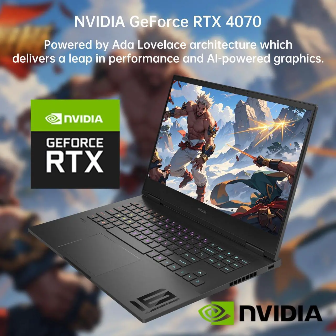 Alt view image 6 of 6 - HP Omen 16.1" i9 RTX 4070 Premium Gaming Laptop, FHD 165Hz IPS Display, Intel i9-14900HX, NVIDIA GeForce RTX 4070, 64GB DDR5 RAM, 2TB SSD, RGB Backlit KB, Wi-Fi 7, Windows 11 Pro, Black