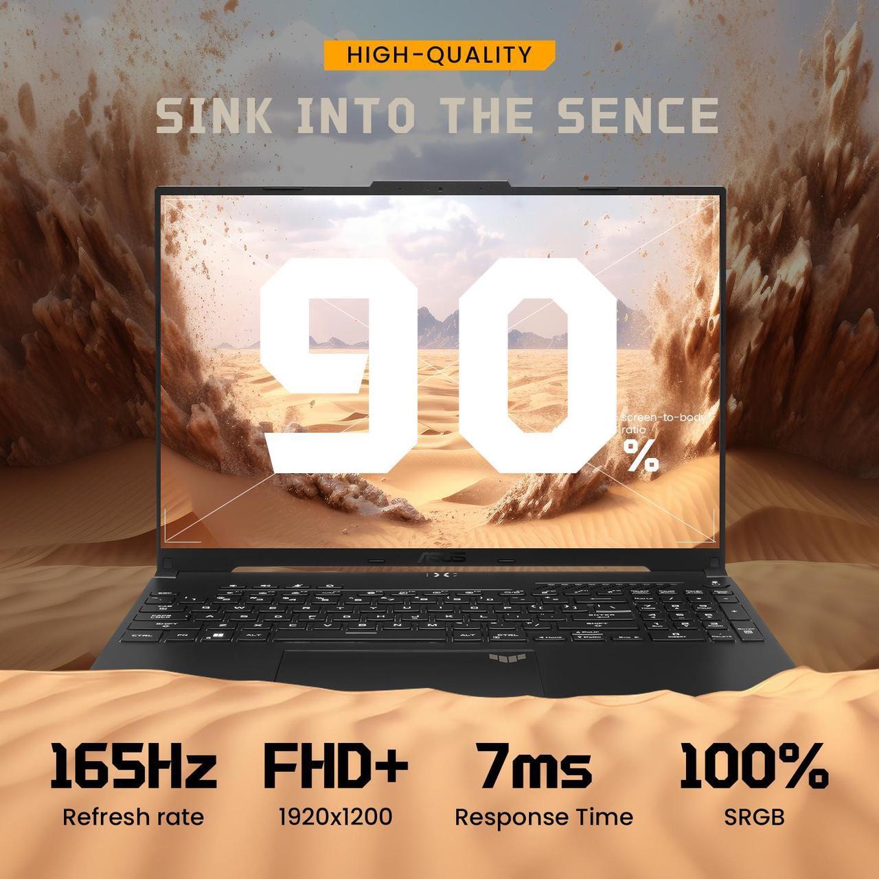 Alt view image 5 of 6 - ASUS TUF Pro FA617 (Advantage Edition) AI Gaming Laptop, 16" IPS WUXGA 1920x1200 165Hz, AMD Ryzen 7 7435HS (>i7 1355U), RX 7600S (>RTX 4060), 32GB DDR5 RAM, 2TB SSD, Backlit, Wi-Fi 6, Windows11 Pro
