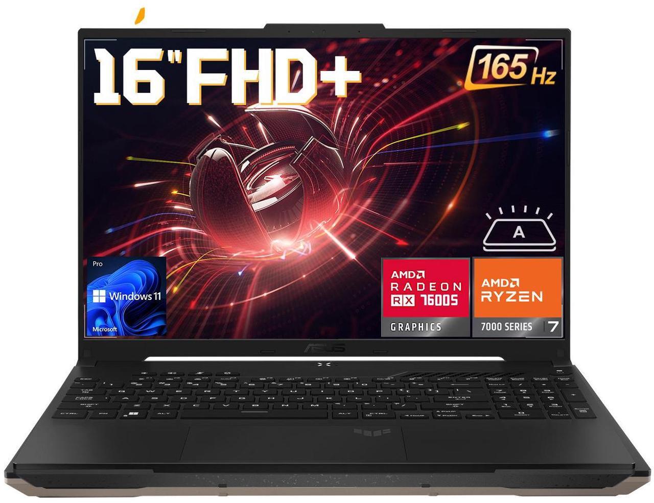 Main image of ASUS TUF Pro FA617 (Advantage Edition) AI Gaming Laptop, 16" IPS WUXGA 1920x1200 165Hz, AMD Ryzen 7 7435HS (>i7 1355U), RX 7600S (>RTX 4060), 32GB DDR5 RAM, 2TB SSD, Backlit, Wi-Fi 6, Windows11 Pro