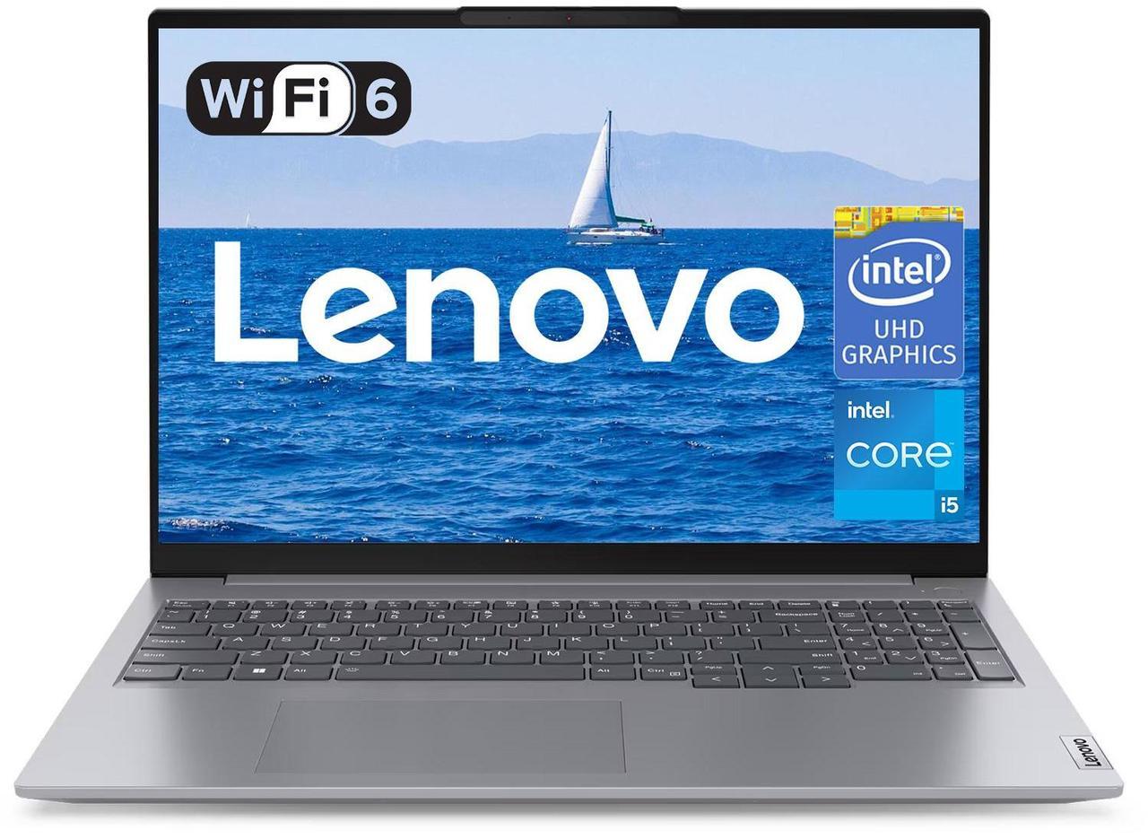 Main image of Lenovo ThinkBook 16 Business Laptop, 16" FHD+ Display, Intel Core i5-13420H, 32GB DDR5 RAM, 1TB SSD, HDMI, SD Card Reader, HD 720p with Privacy Shutter, Wi-Fi 6, Windows 11 Pro, Grey