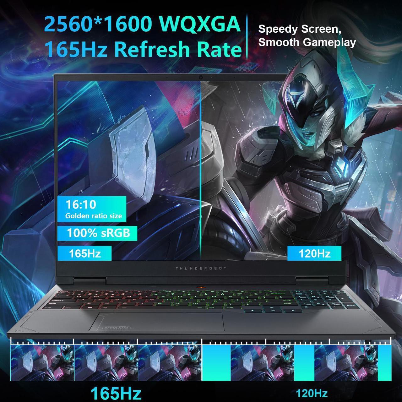 Alt view image 3 of 6 - Thunderobot Radiant 16 Gaming Laptop, 16" WQXGA 165Hz, Intel i7-13650HX, GeForce 4060, 16GB RAM, 512GB SSD, Windows 11 Home, Gray