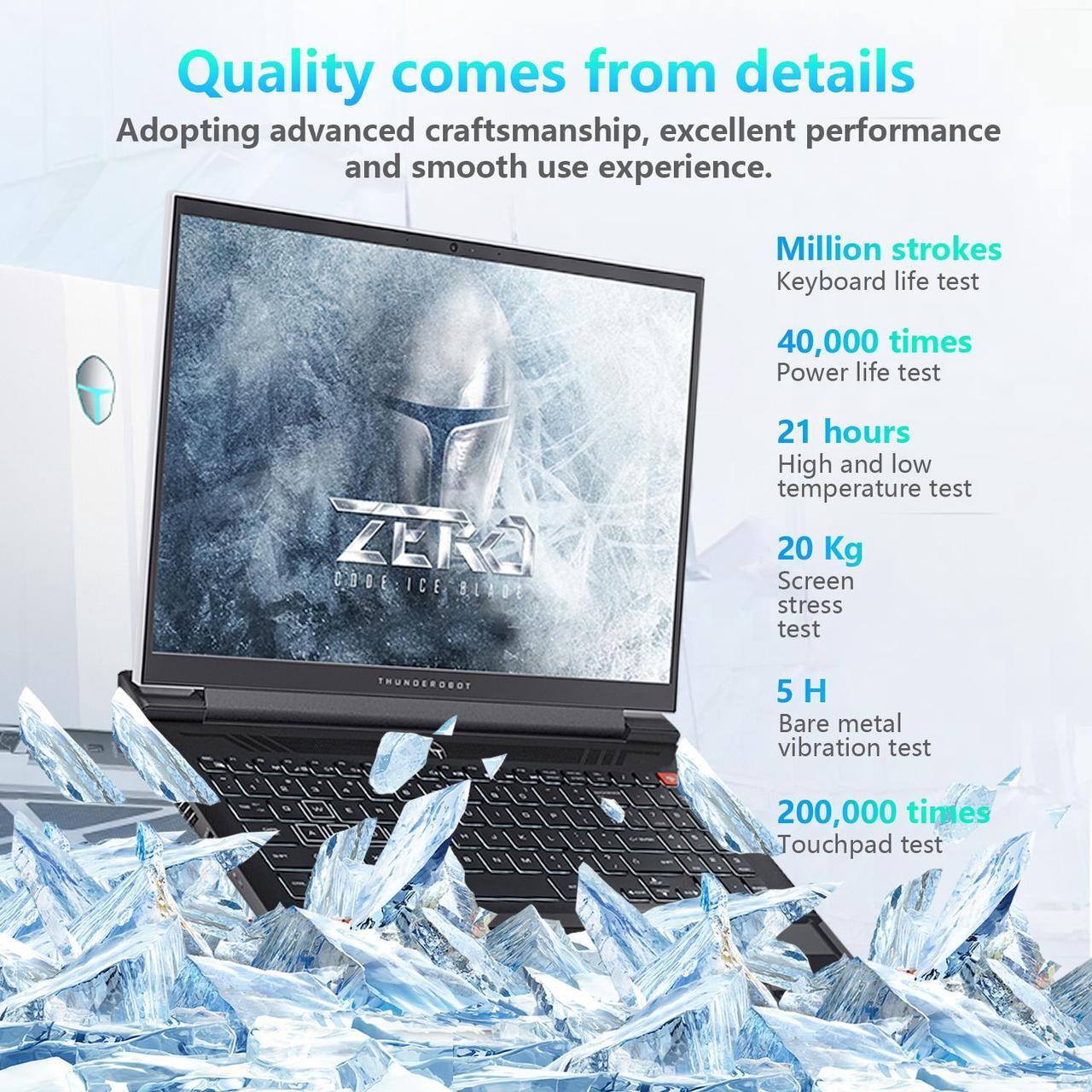 Alt view image 3 of 6 - Thunderobot ZERO 16 Gaming Laptop, 16" WQXGA 240Hz, Intel i9-14900HX, GeForce 4070, 64GB RAM, 4TB SSD, Windows 11 Home, Gray