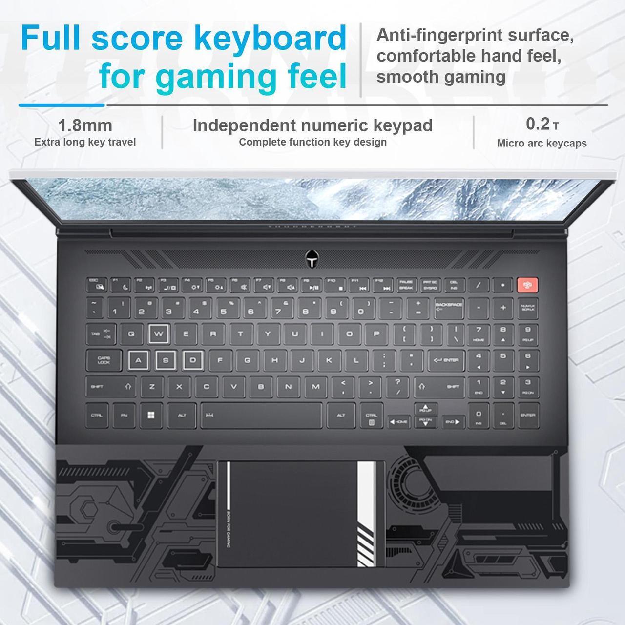 Alt view image 4 of 6 - Thunderobot ZERO 16 Gaming Laptop, 16" WQXGA 240Hz, Intel i9-14900HX, GeForce 4070, 64GB RAM, 4TB SSD, Windows 11 Home, Gray