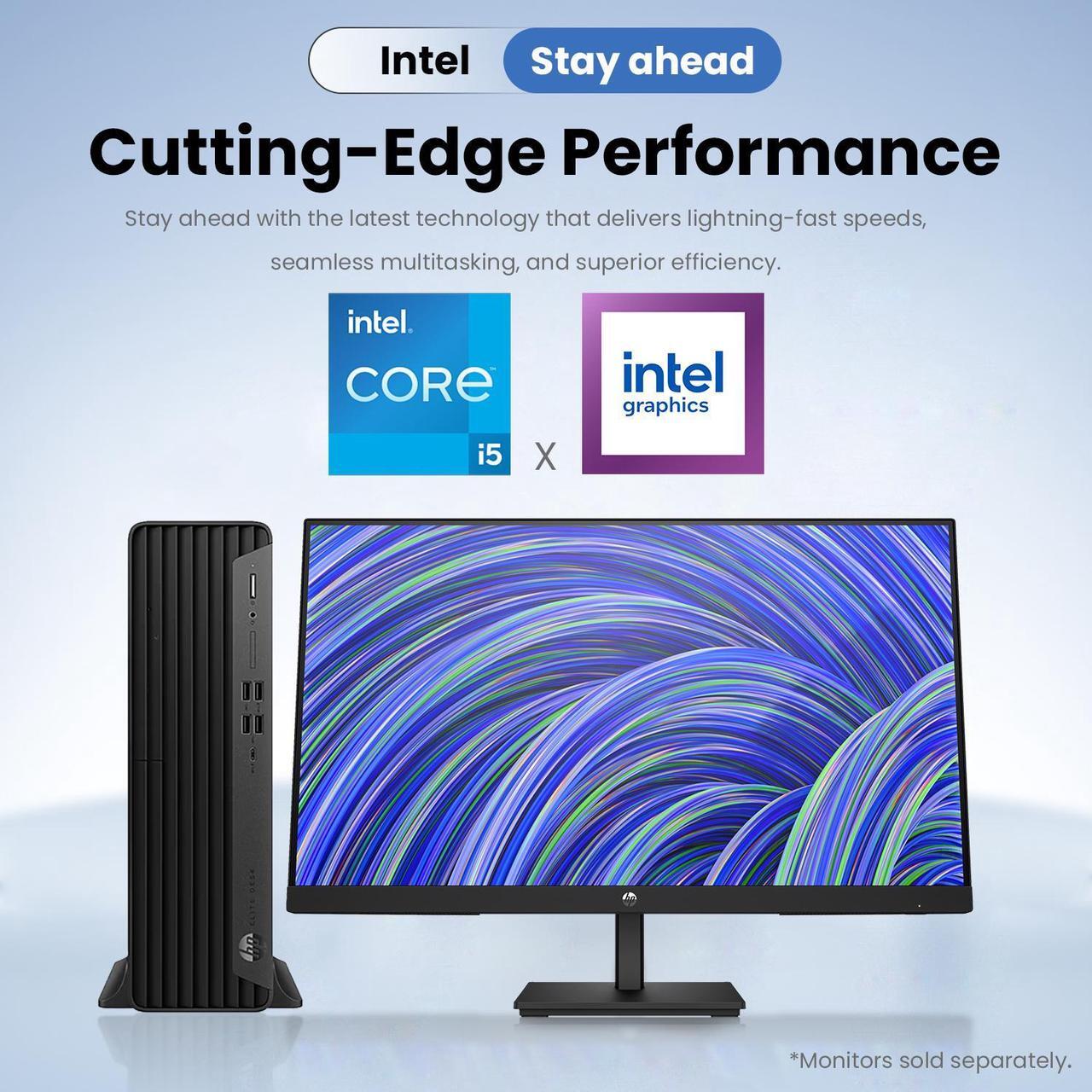 Alt view image 3 of 6 - HP Elite 600 Small Form Factor Business Desktop, 13th Gen Intel 14-Core i5-13500, 16GB DDR5 RAM, 1TB SSD, Type-C, HDMI, DP, Wi-Fi, Wired Keyboard and Mouse, Windows 11 Pro, Black