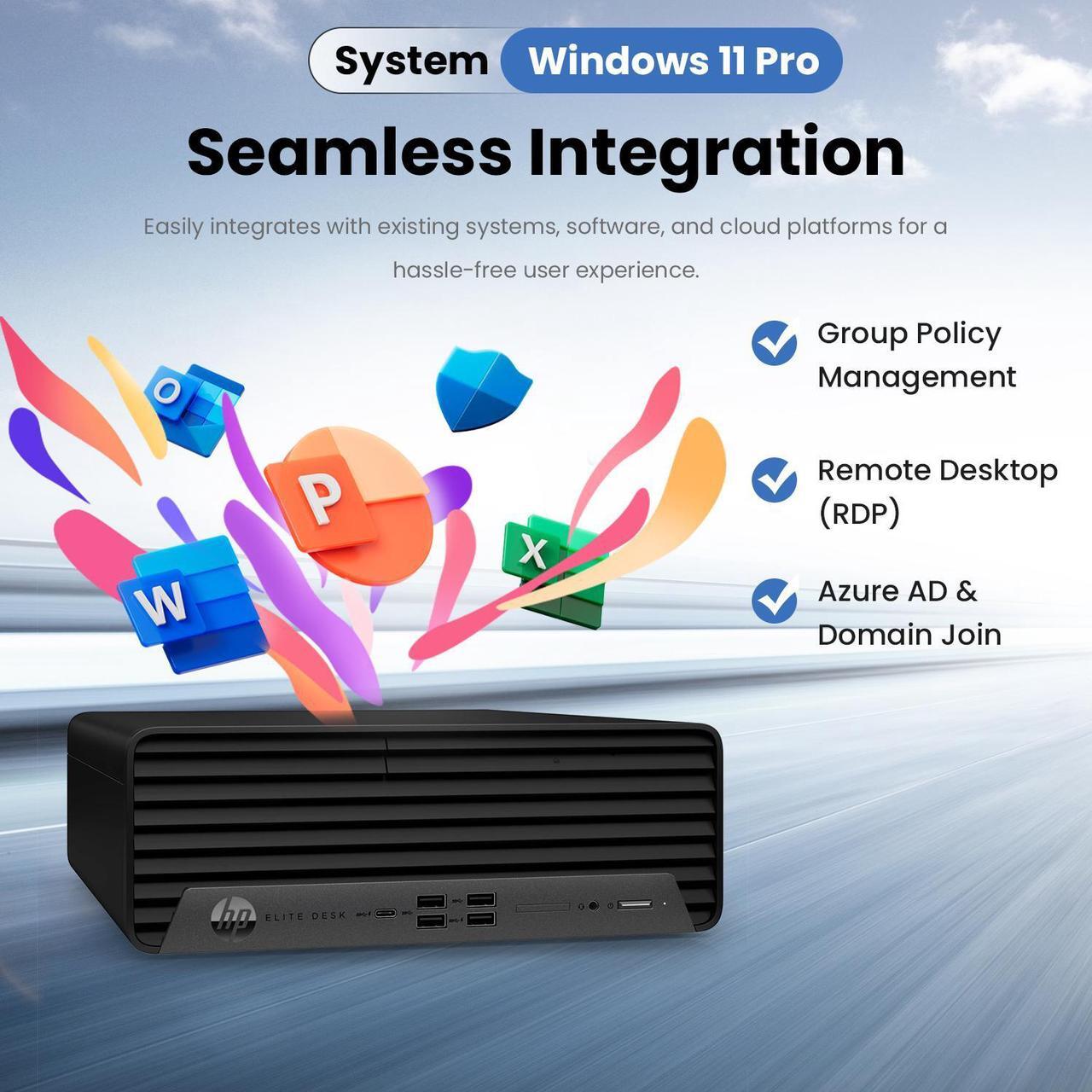 Alt view image 4 of 6 - HP Elite 600 Small Form Factor Business Desktop, 13th Gen Intel 14-Core i5-13500, 16GB DDR5 RAM, 1TB SSD, Type-C, HDMI, DP, Wi-Fi, Wired Keyboard and Mouse, Windows 11 Pro, Black